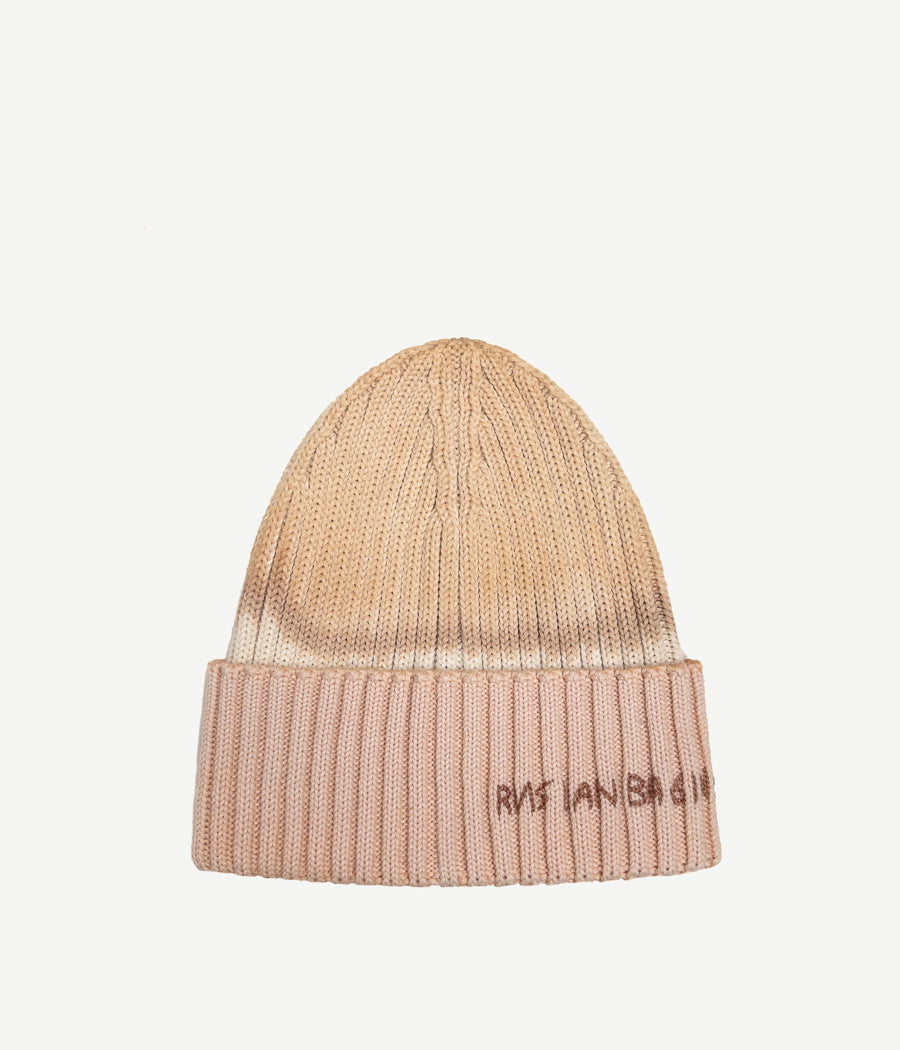 ruslan baginskiy Hand-Dyed Beanie Hat Solidago Taupe FW23-24 BN037/004-WA-TYD-FL-OS ruslan baginskiy Hand-Dyed Beanie Hat Solidago Taupe FW23-24 BN037/004-WA-TYD-FL-OS