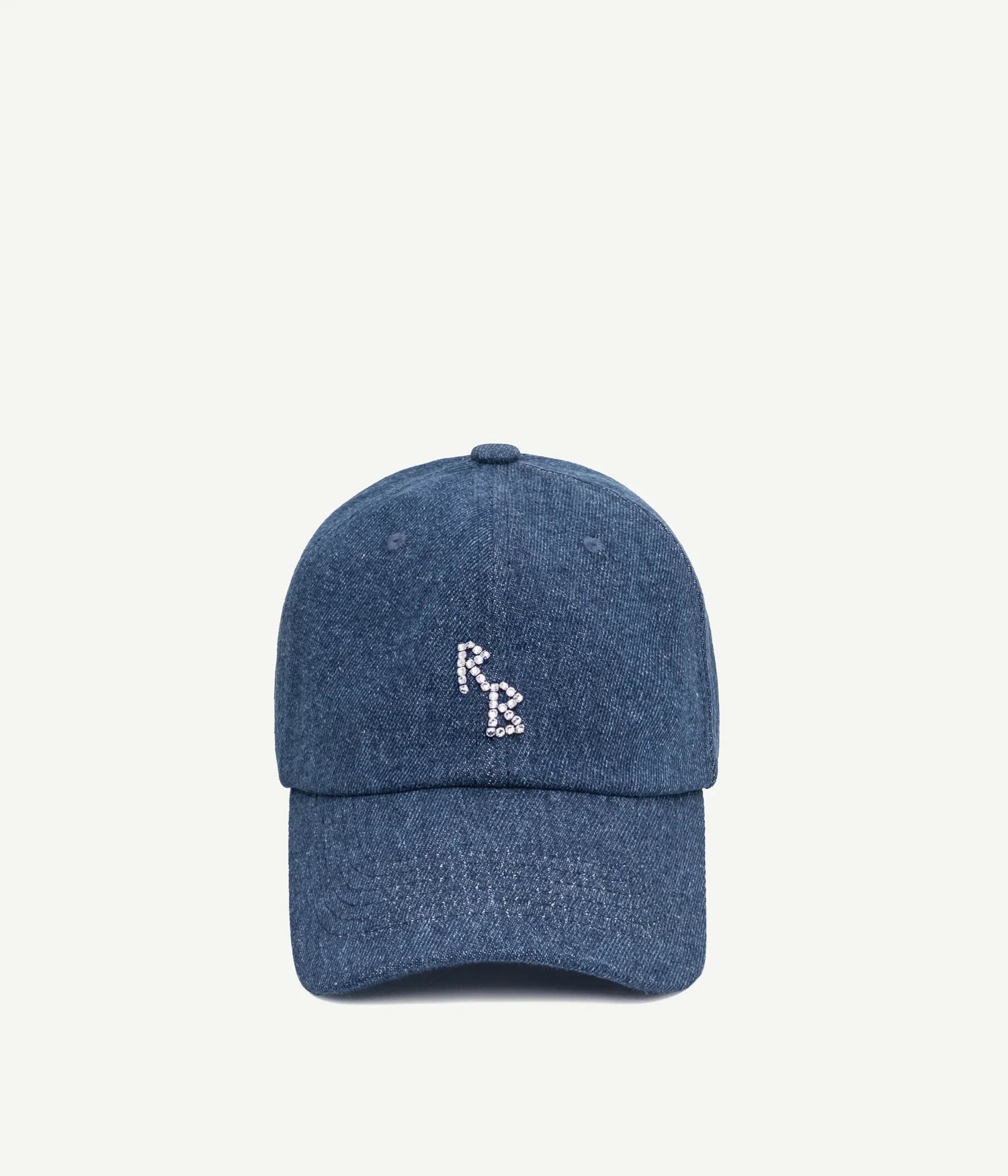 Crystal-embroidered Denim Baseball Cap Crystal-embroidered Denim Baseball Cap