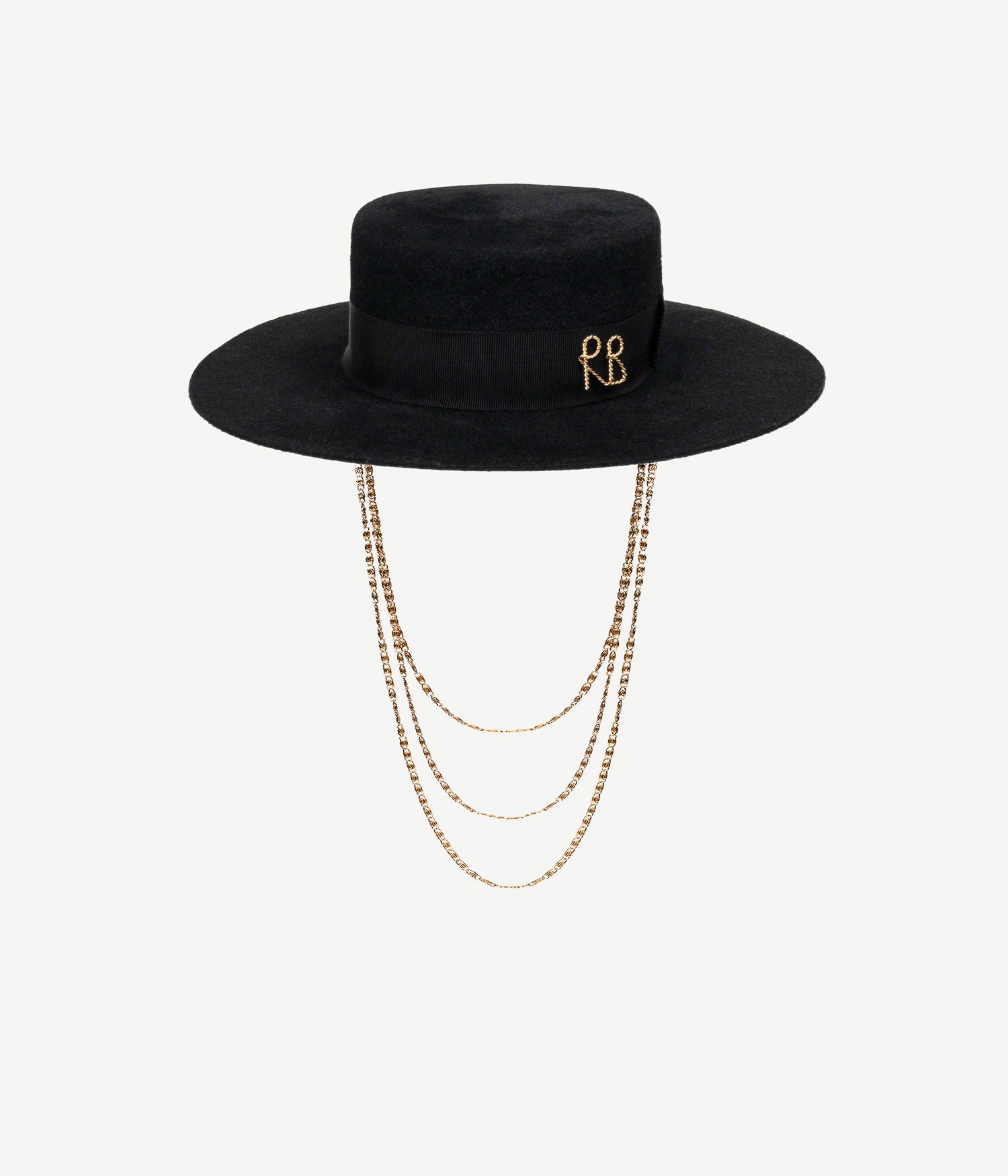 Monogram-embellished Canotier Hat Monogram-embellished Canotier Hat