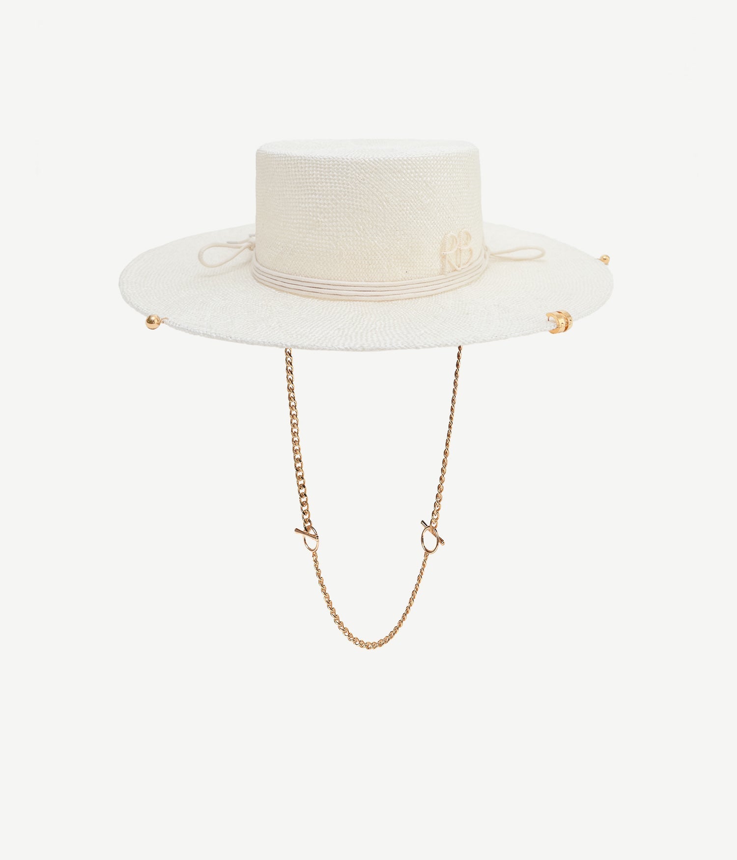 Chain Strap Sisal Canotier Hat Chain Strap Sisal Canotier Hat