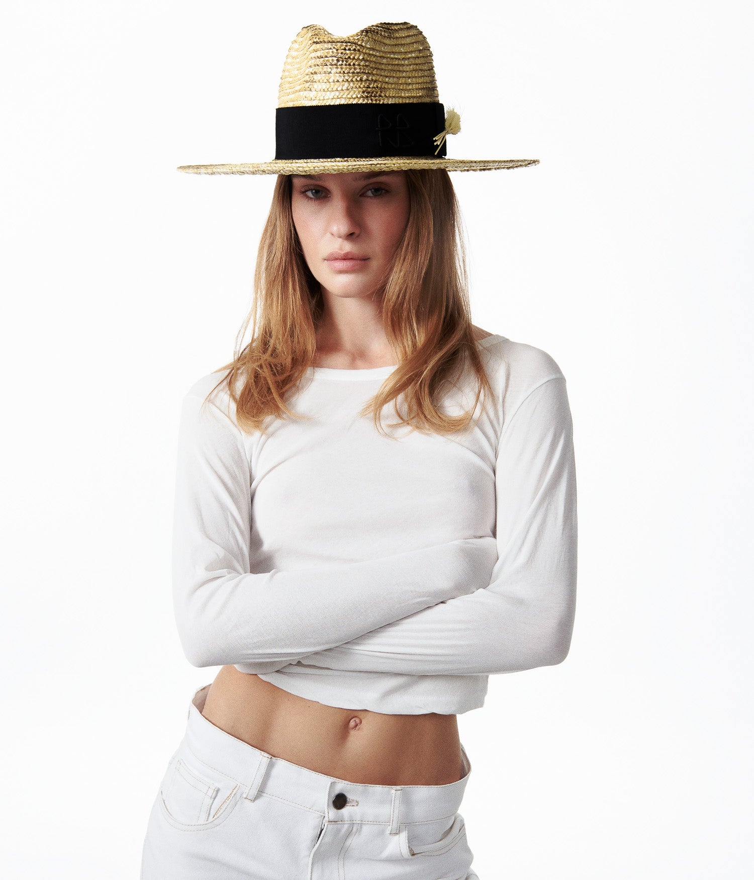 Wheat Spikes Embellished "Sunburnt" Fedora Hat Wheat Spikes Embellished "Sunburnt" Fedora Hat