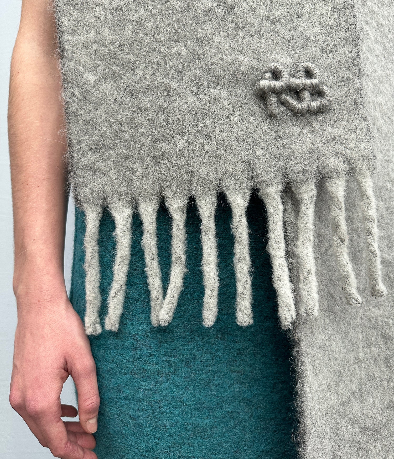 Fringed Alpaca-blend Scarf Mid • Ruslan Baginskiy Hats