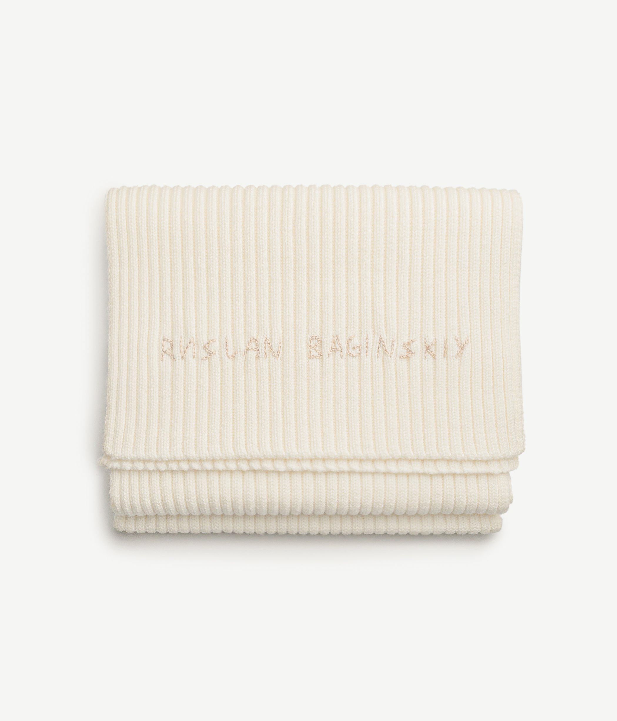 Monogram-embroidered Wool Scarf Monogram-embroidered Wool Scarf