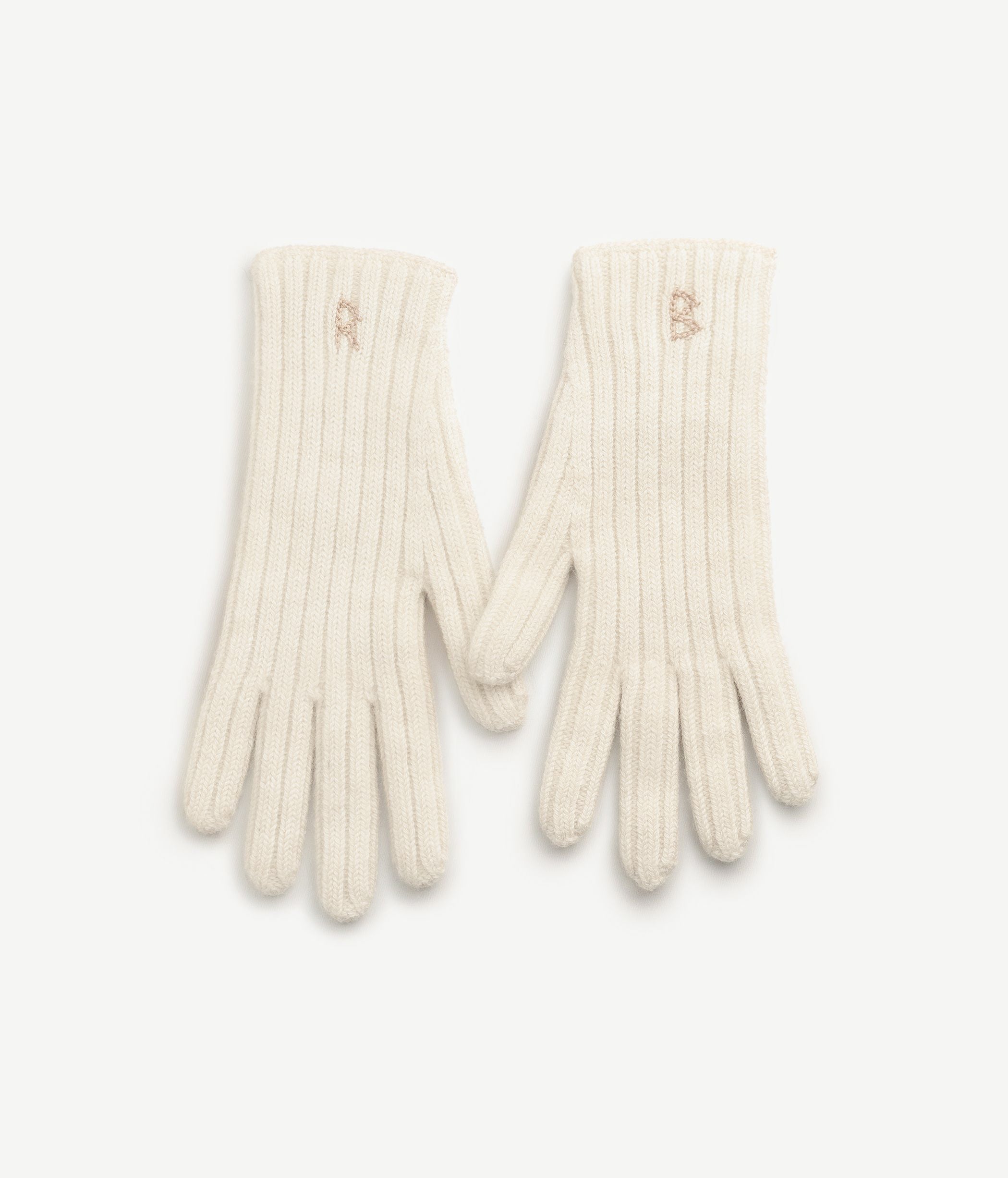 Monogram-embroidered Wool Gloves Monogram-embroidered Wool Gloves