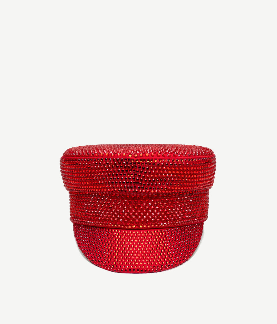 ruslan baginskiy Crystal-embellished Baker Boy Cap FW23-24 KPC100/034-C-DMD-XXS ruslan baginskiy Crystal-embellished Baker Boy Cap FW23-24 KPC100/034-C-DMD-XXS