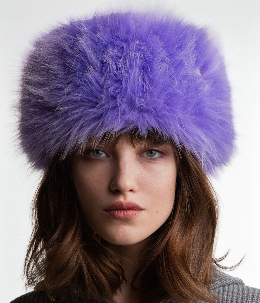 ruslan baginskiy Faux-Fur Pillbox Hat FW23-24 MMM800-P-HH-PWRB-SM ruslan baginskiy Faux-Fur Pillbox Hat FW23-24 MMM800-P-HH-PWRB-SM