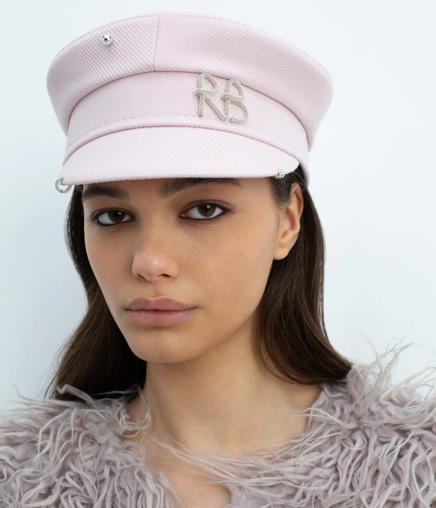 Pierced Logo-plaque Baker Boy Cap Pierced Logo-plaque Baker Boy Cap