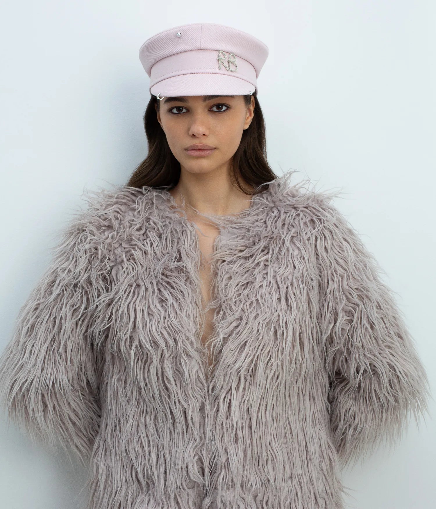 Pierced Logo-plaque Baker Boy Cap Pierced Logo-plaque Baker Boy Cap