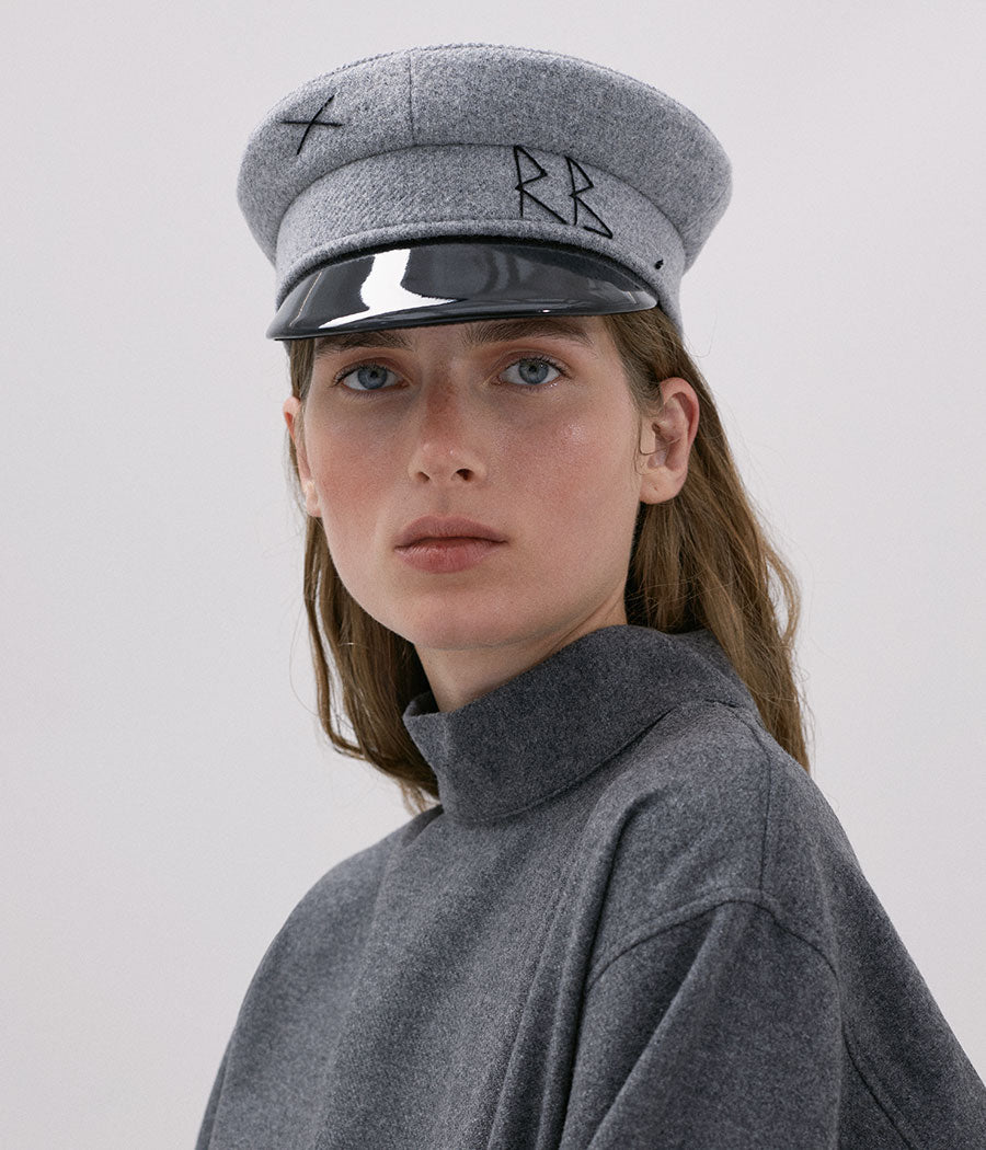 Grey Wool Baker Boy Cap KPC031-W-XXS Ruslan Baginskiy Grey Wool Baker Boy Cap KPC031-W-XXS Ruslan Baginskiy