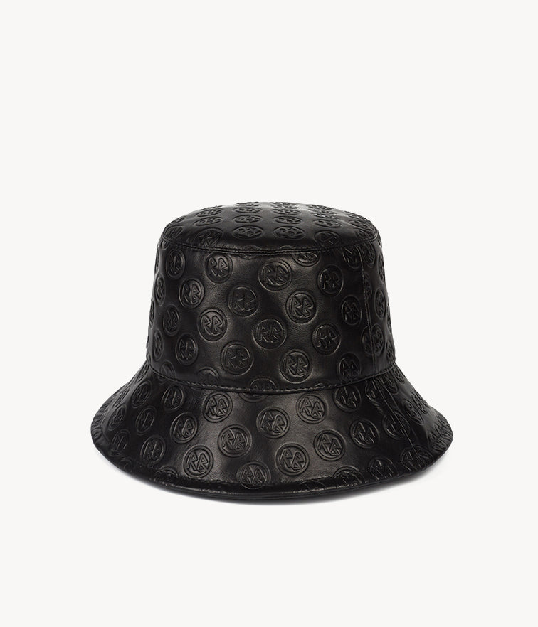 Black leather best sale bucket hat