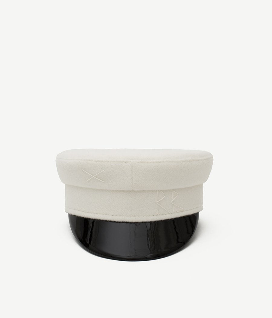 White Wool Baker Boy Cap KPC040-W-XXS Ruslan Baginskiy White Wool Baker Boy Cap KPC040-W-XXS Ruslan Baginskiy