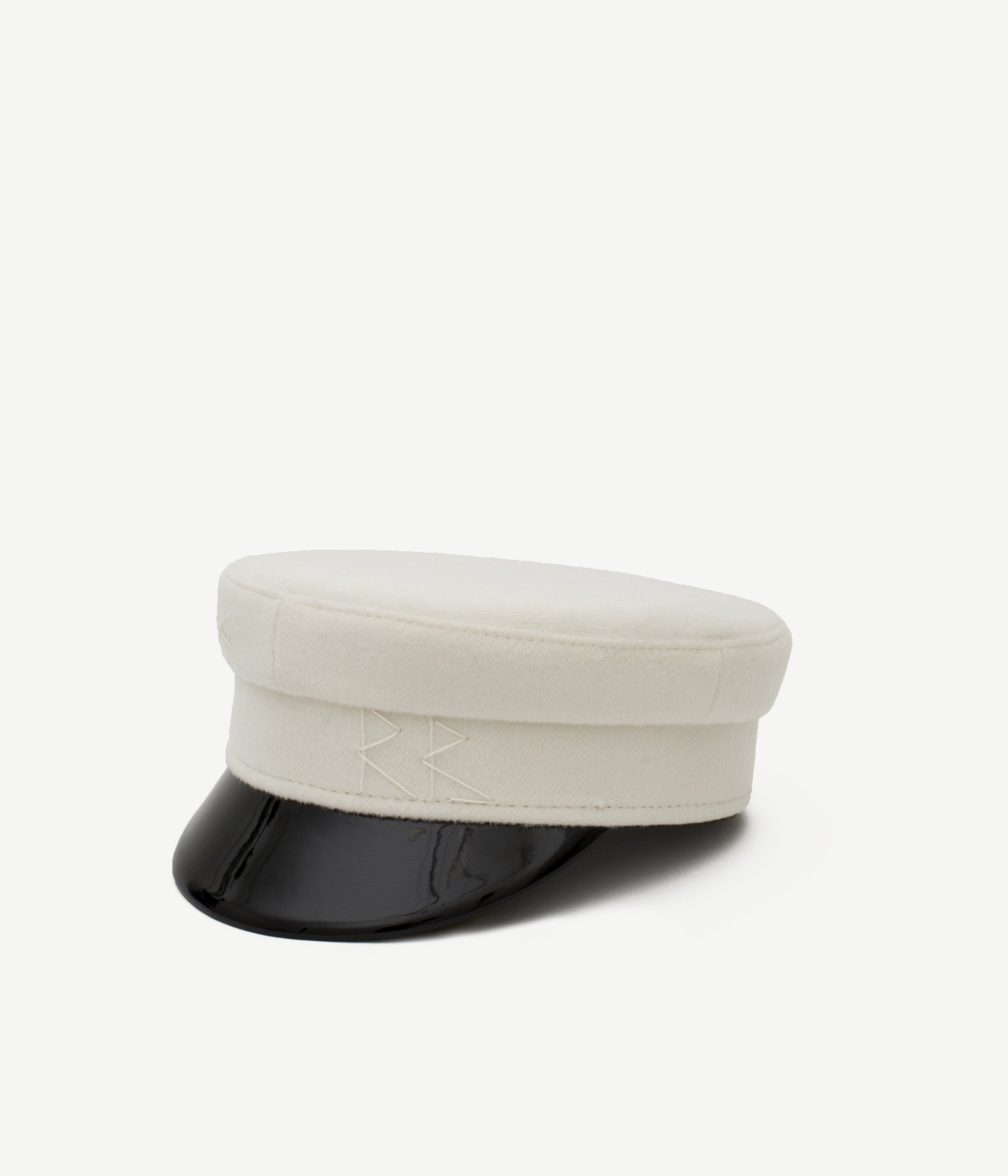 White Wool Baker Boy Cap KPC040-W-XXS Ruslan Baginskiy White Wool Baker Boy Cap KPC040-W-XXS Ruslan Baginskiy