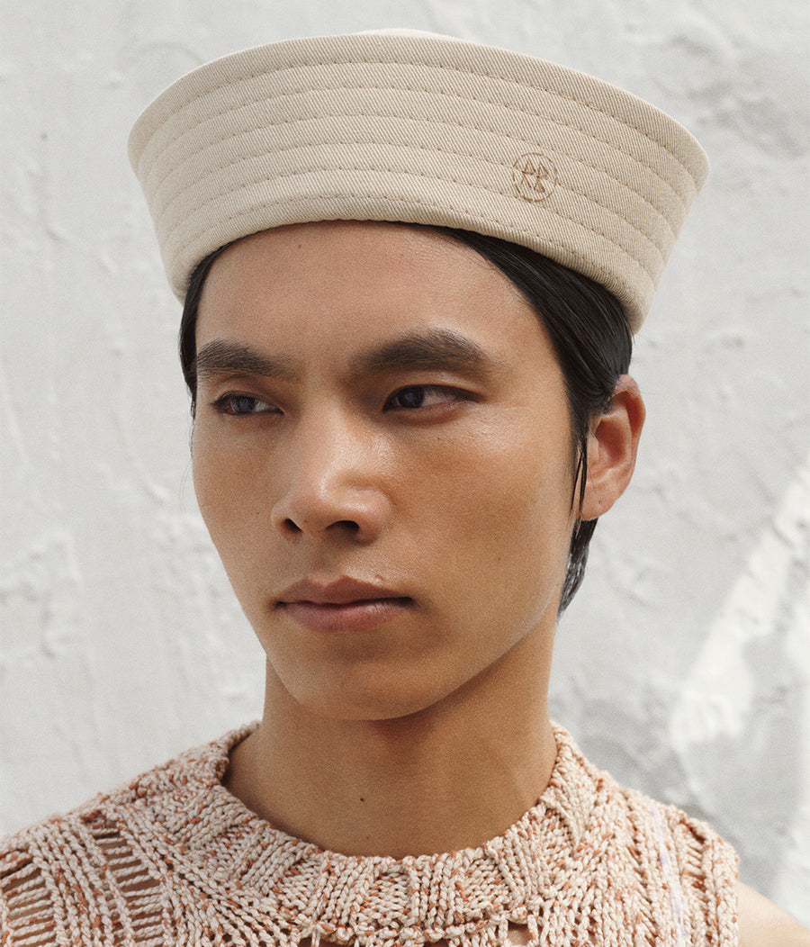 Monogram-embroidered Sailor Hat • Ruslan Baginskiy Hats