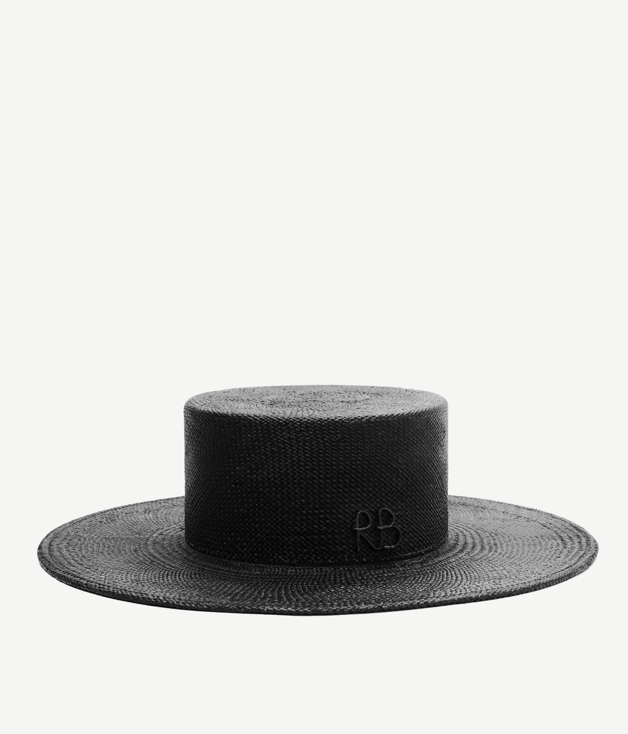 RB Fedora, Gambler or Boater Straw and Sun Hats, Logo-Embellished Straw Canotier Hat