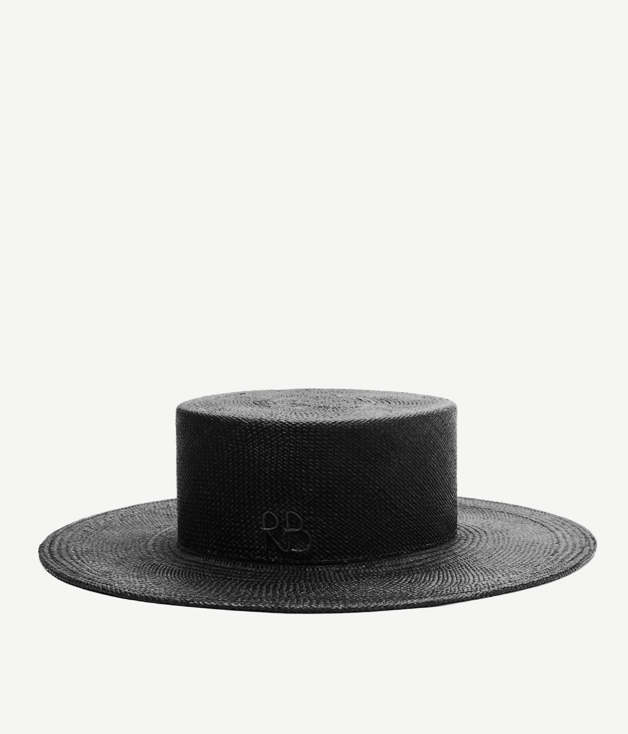 RB Fedora, Gambler or Boater Straw and Sun Hats, Logo-Embellished Straw Canotier Hat