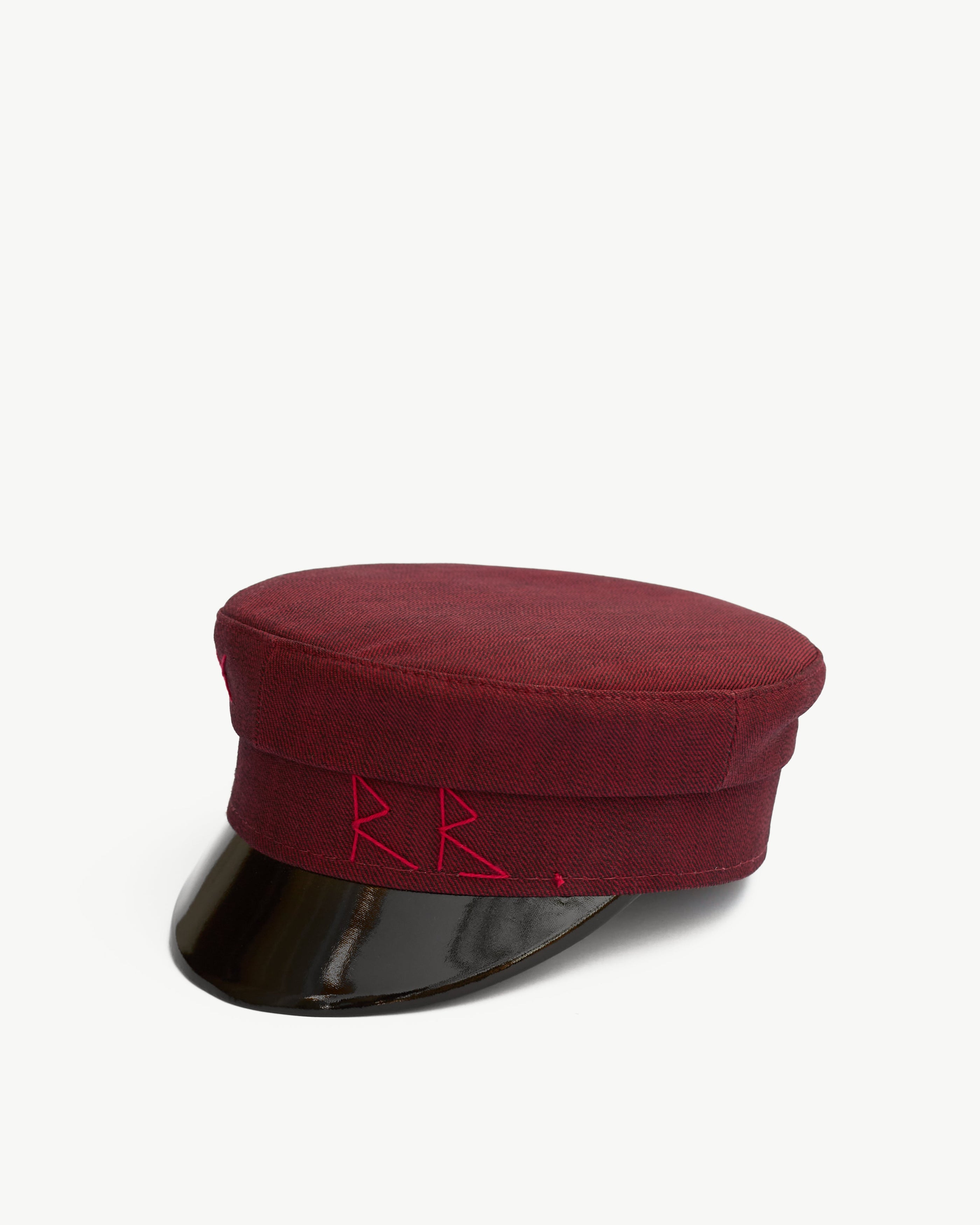 Black Friday Archive by RB, Monogram-embroidered Baker Boy Cap