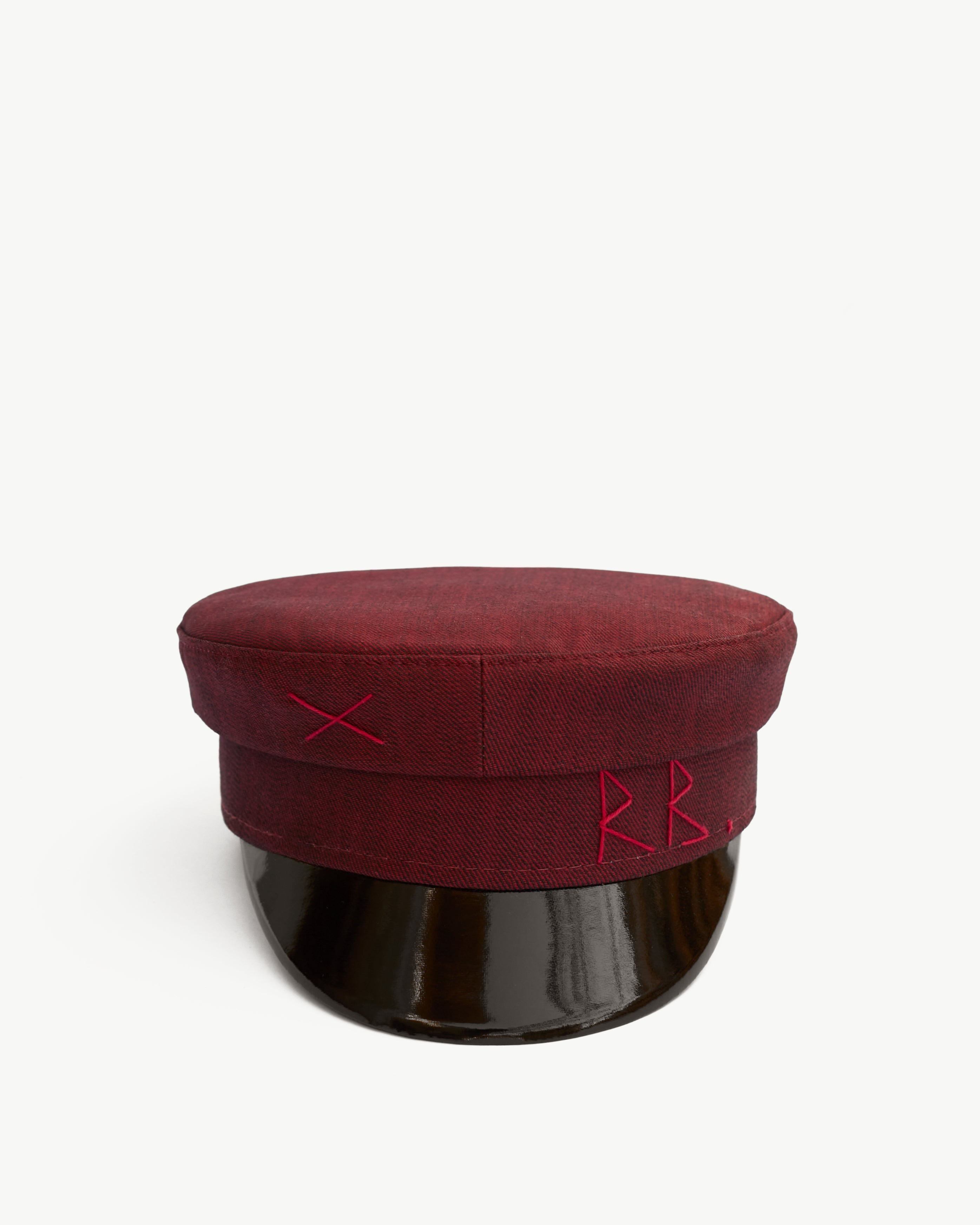 Black Friday Archive by RB, Monogram-embroidered Baker Boy Cap