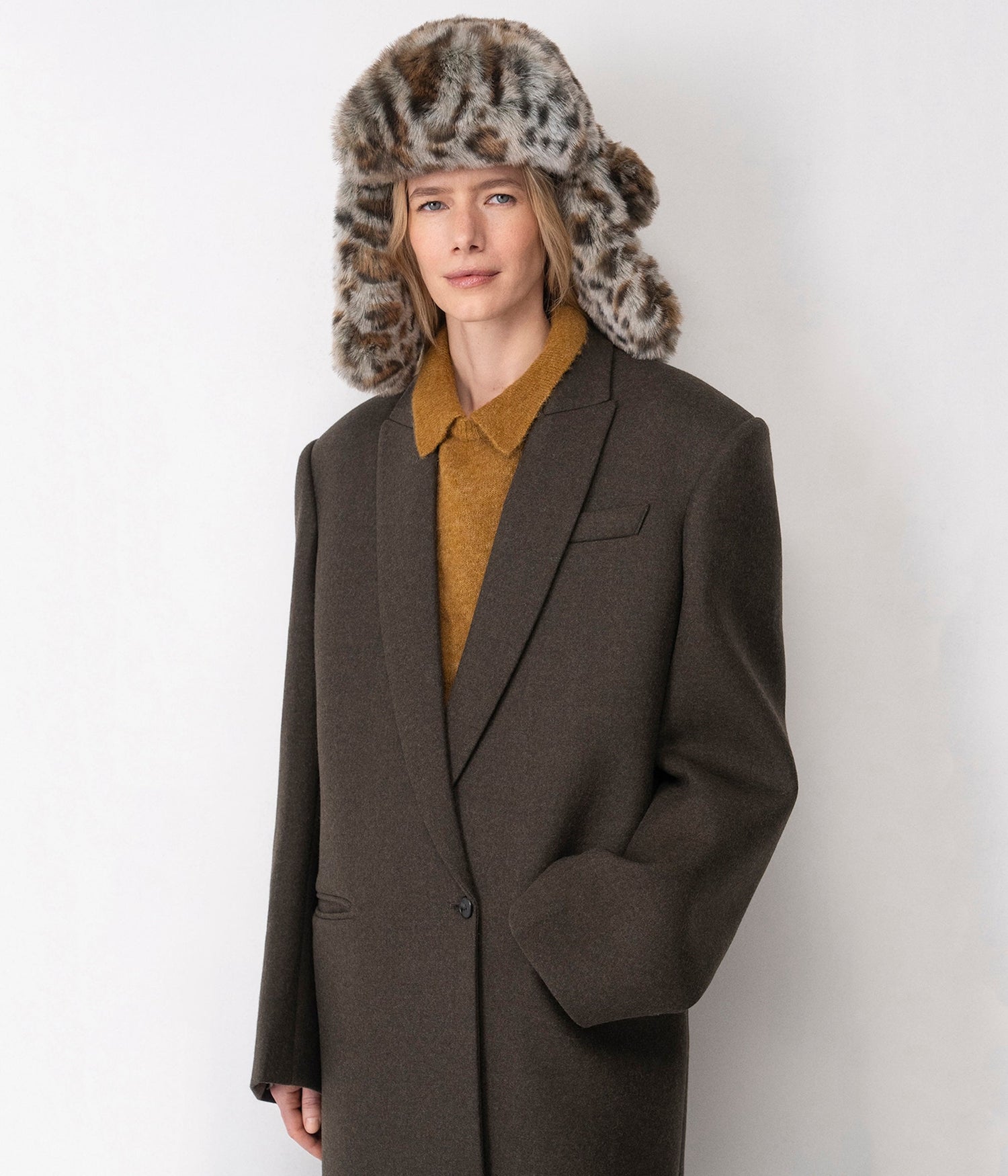Photo, , Faux-Fur Aviator Hat