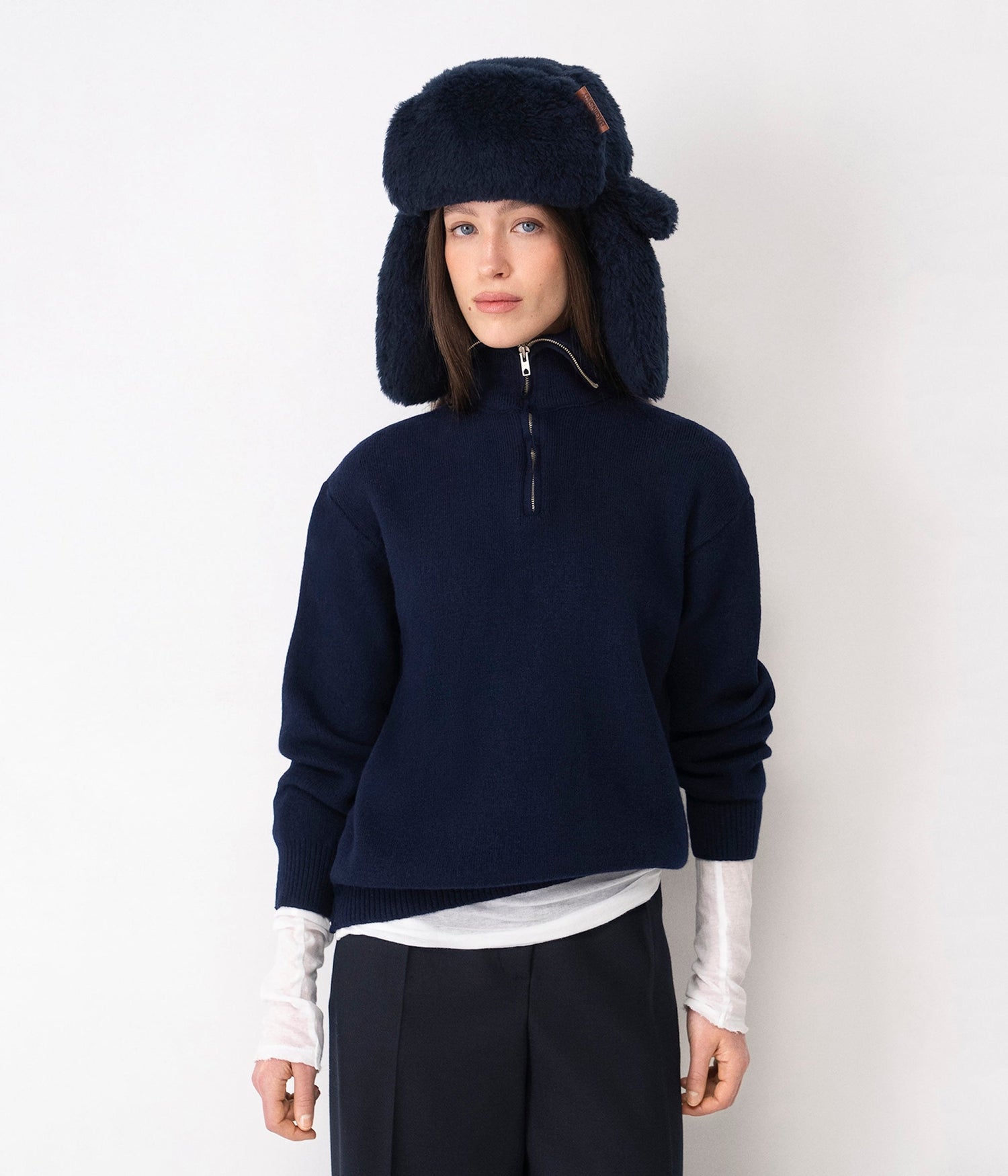 Photo, , Faux-Fur Aviator Hat