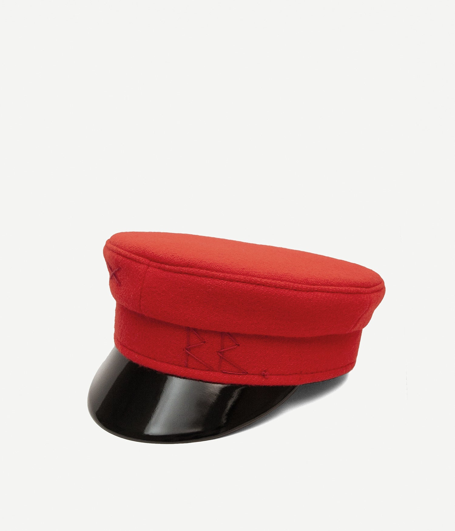 Red Wool Baker Boy Cap
