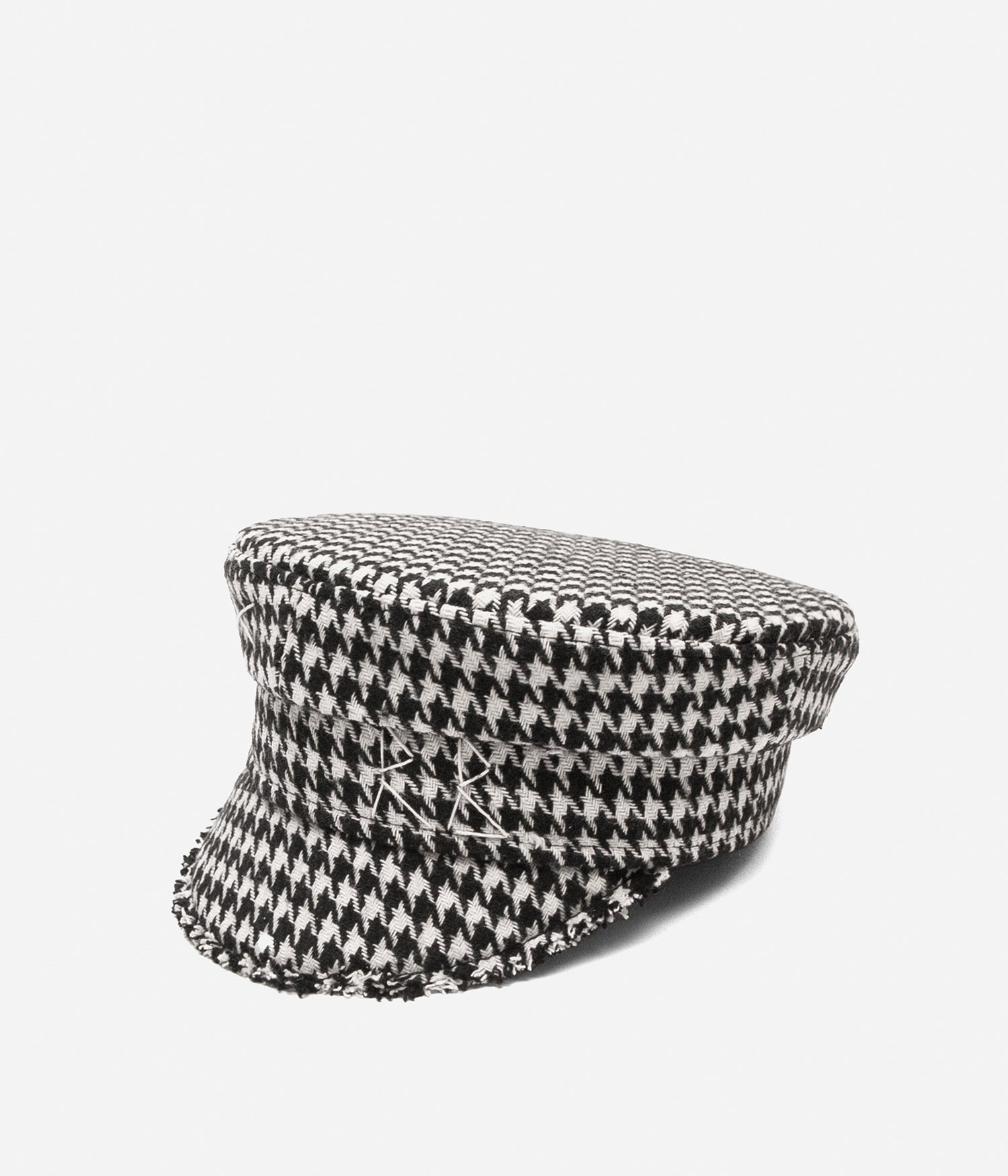 Houndstooth Baker Boy Cap