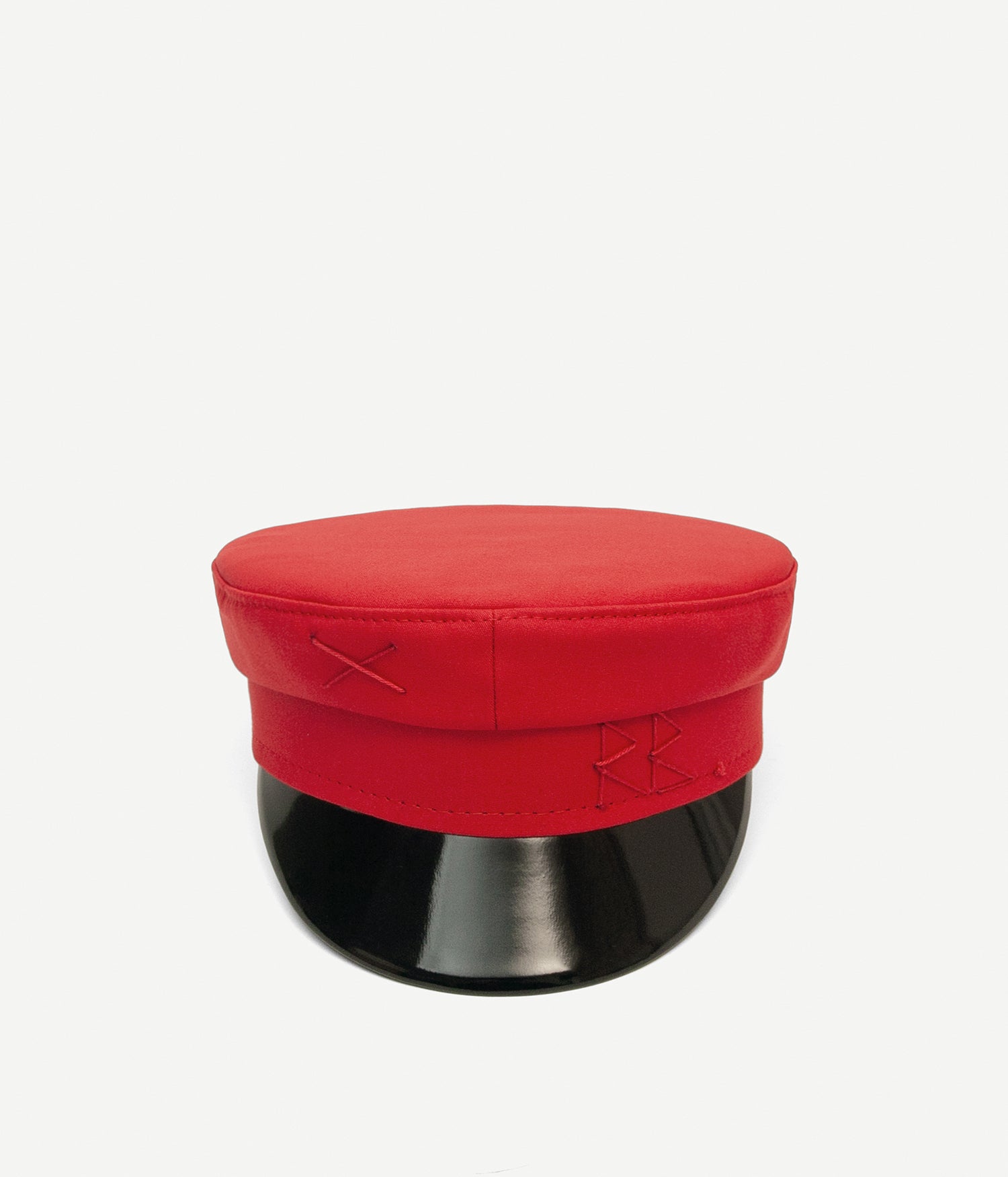 Red cotton baker boy cap