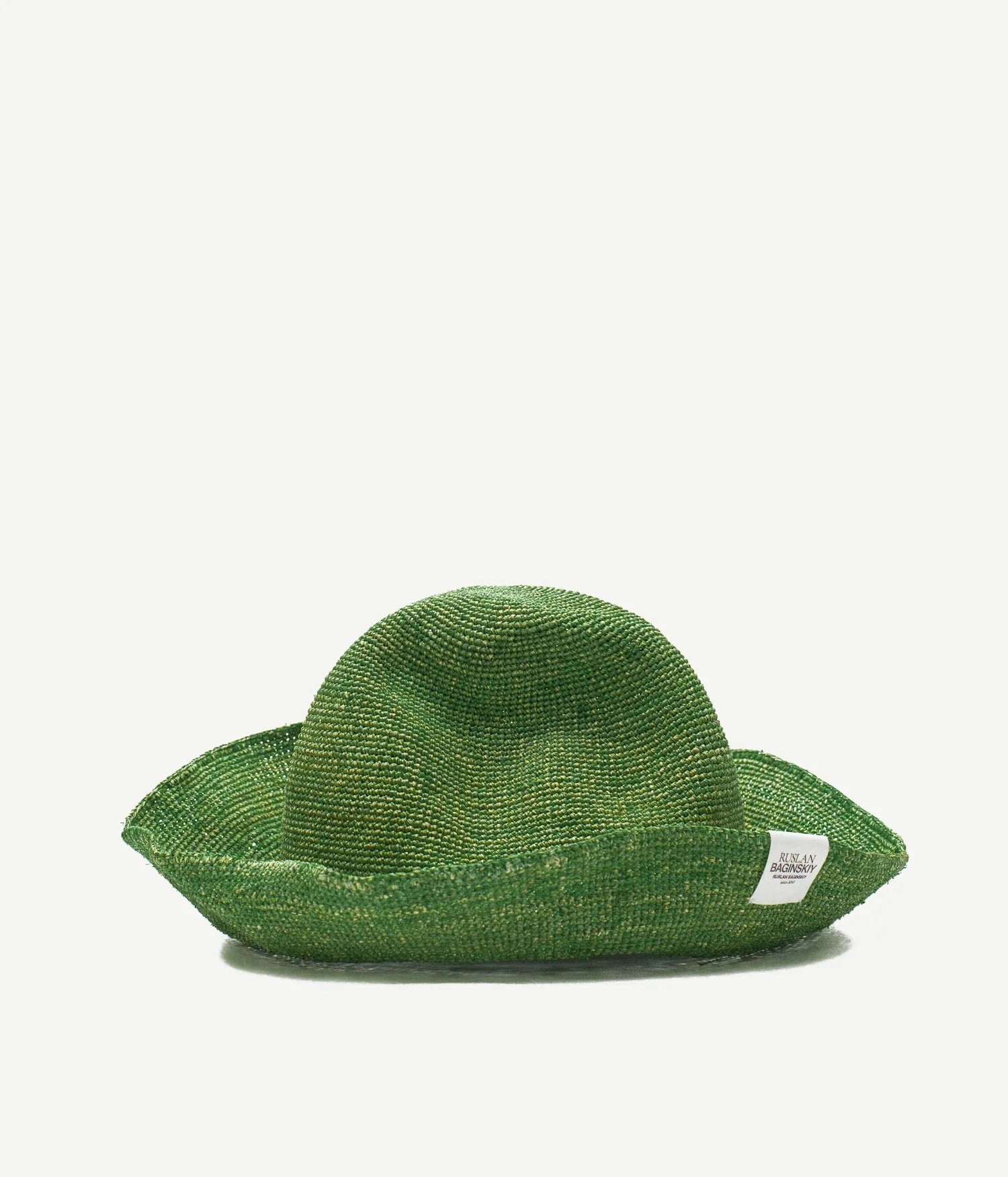 44_10, Logo-patch Knitted Straw Bucket Hat