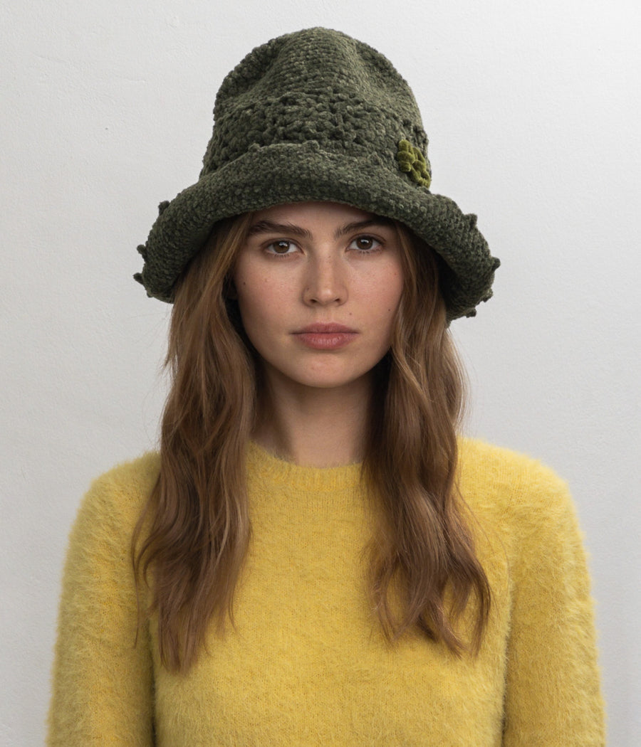 ruslan baginskiy Knitted Bucket Hat FW23-24 BCT010-P-KN-WRB-OS