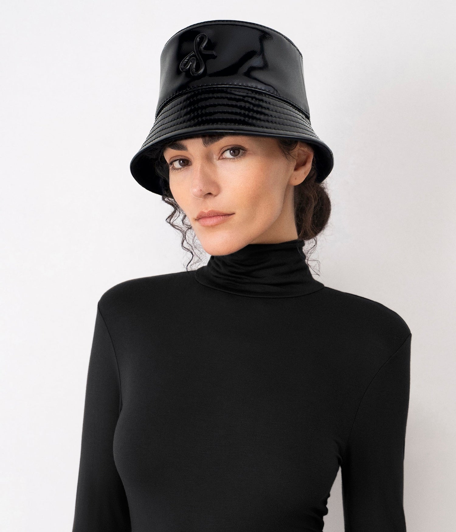 Photo, , Faux-Leather Bucket Hat