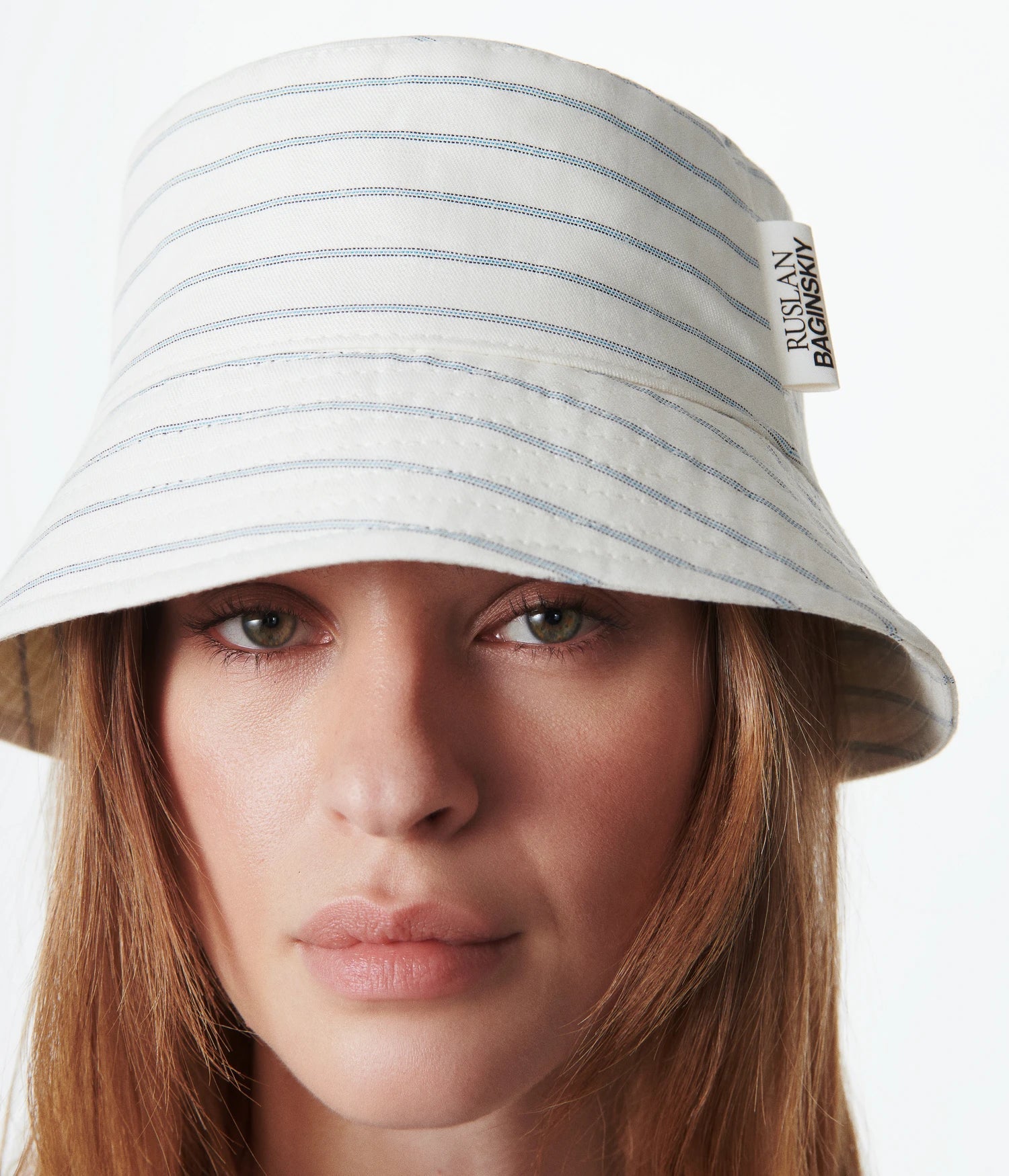 Logo-patch Stripe-Pattern Bucket Hat