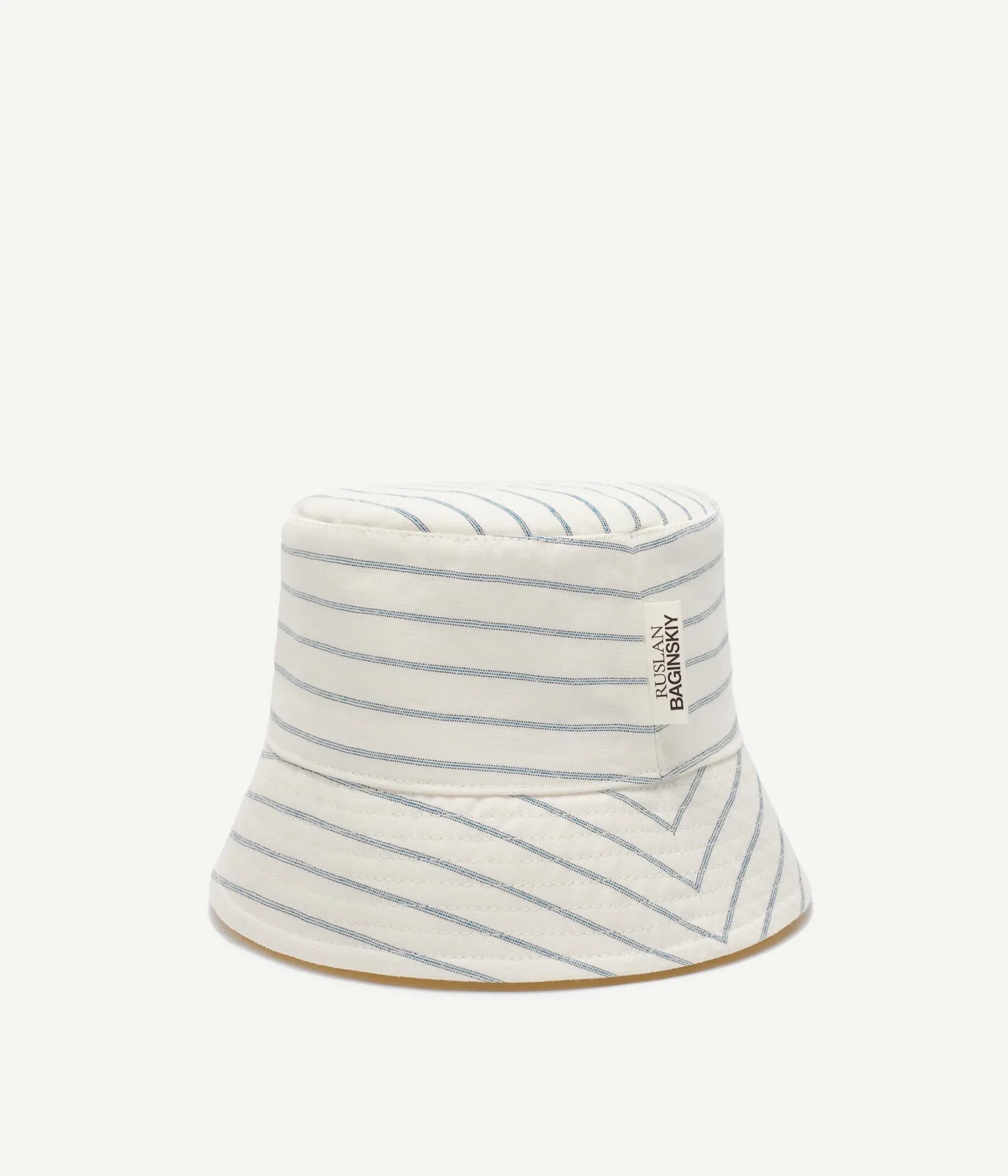 Logo-patch Stripe-Pattern Bucket Hat