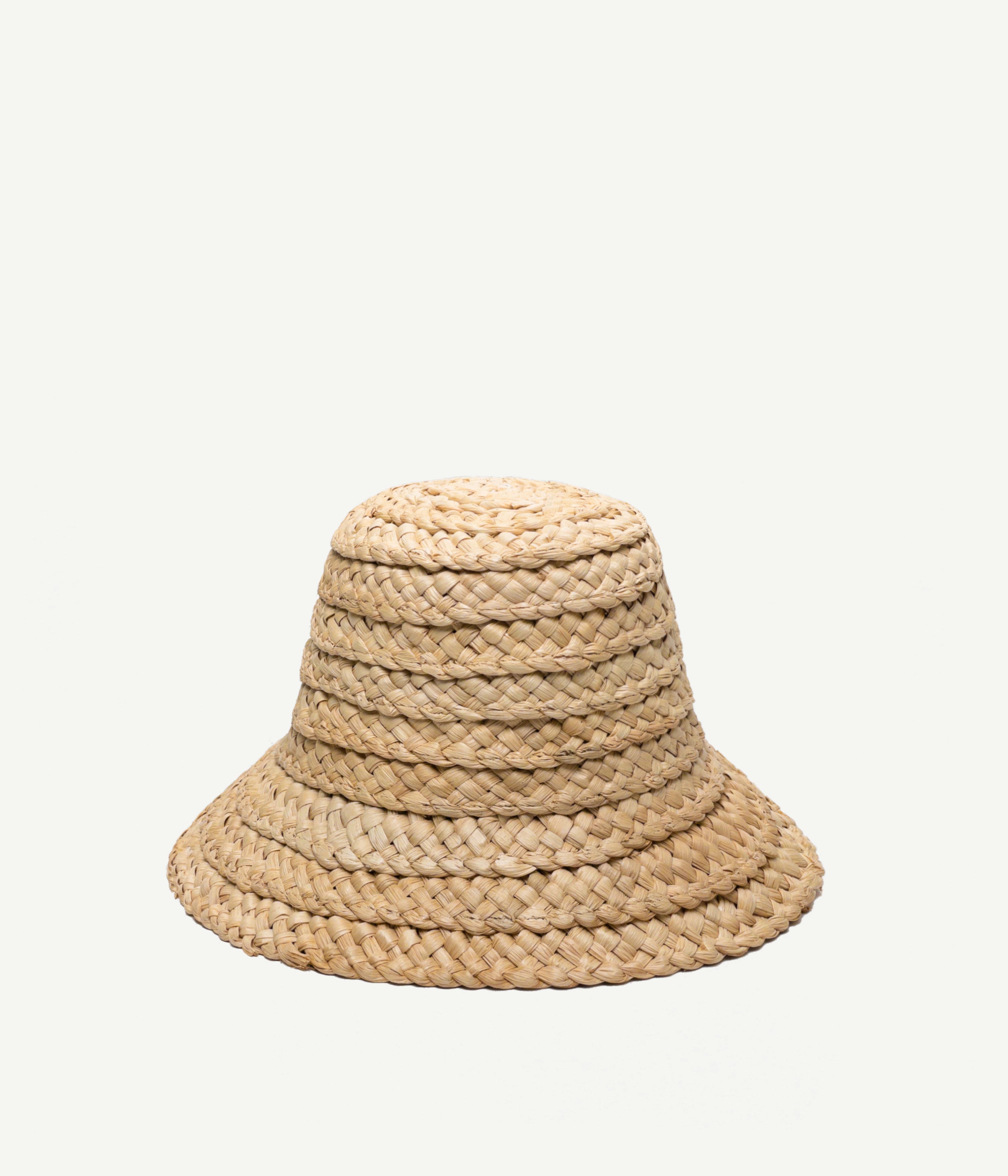 Logo Embellished Straw Bucket Hat