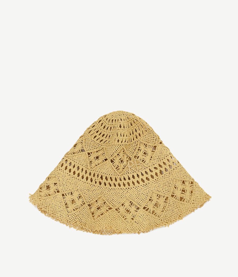 Monogram-embellished Knitted Bucket Hat
