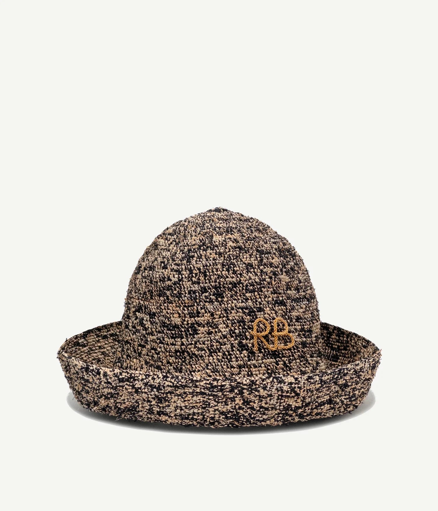 RB Fedora, Gambler or Boater Straw and Sun Hats, Melange Monogram-Embellished Bucket Hat