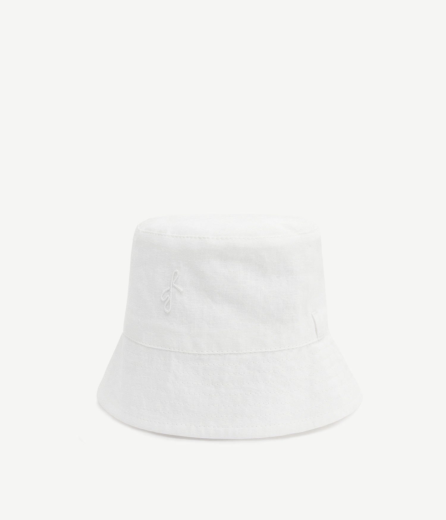 Black Friday Archive by RB, Monogram-Embellished Linen Bucket Hat