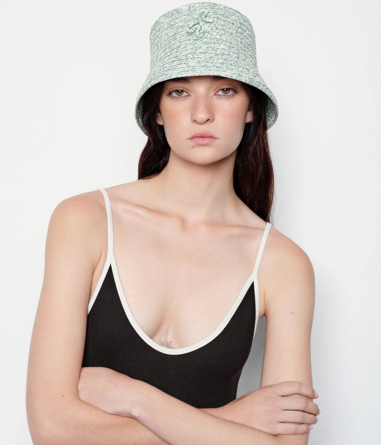 Melange Monogram-Embellished Bucket Hat