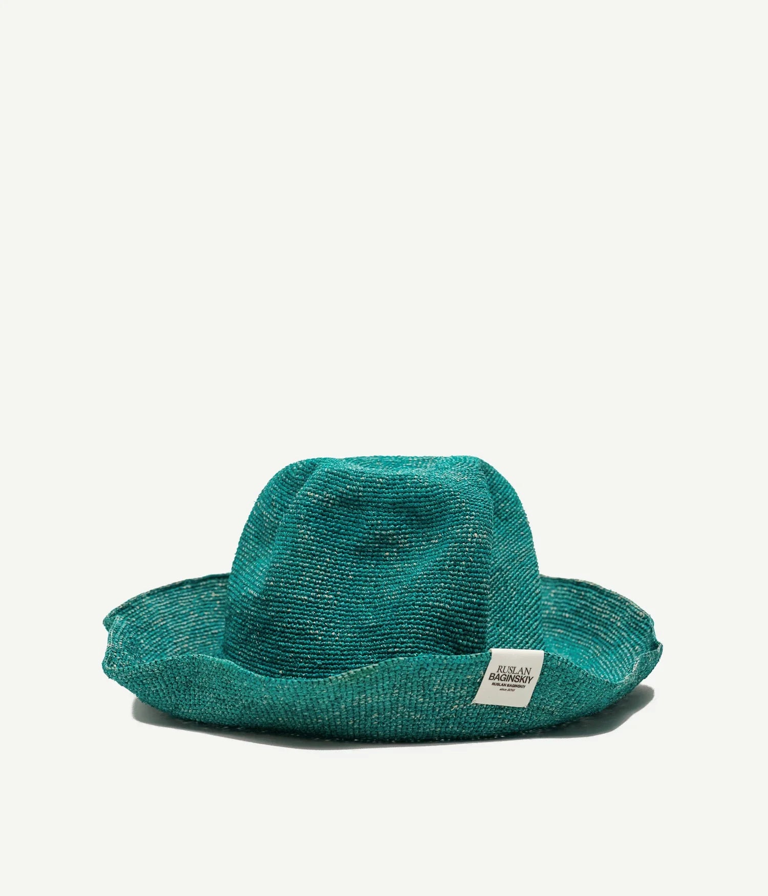 44_10, Logo-patch Knitted Straw Bucket Hat