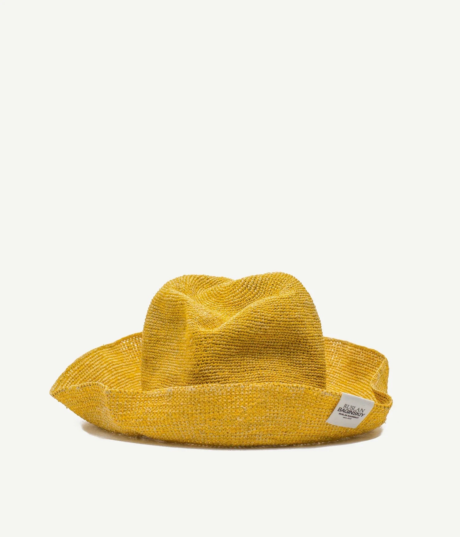 44_10, Logo-patch Knitted Straw Bucket Hat