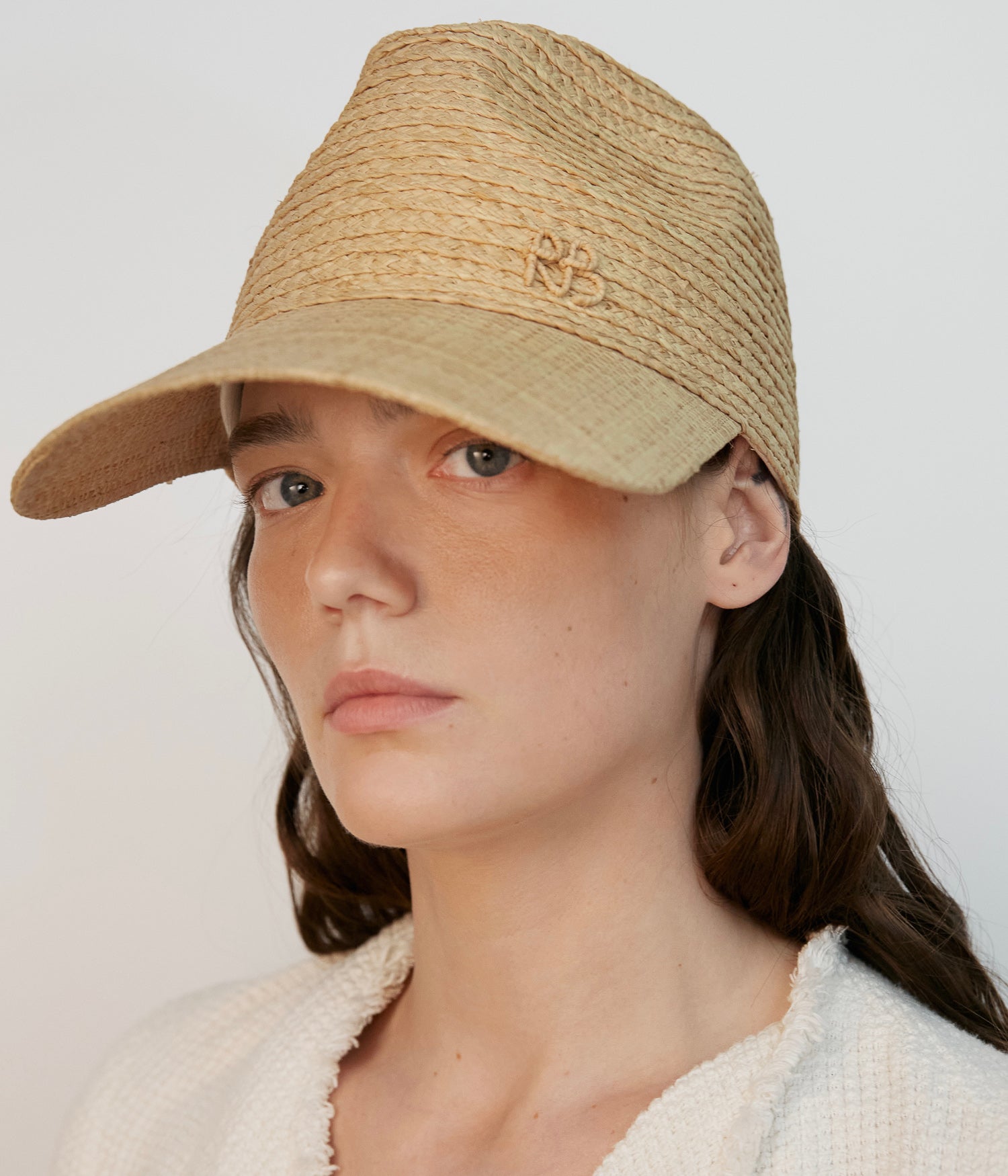 Logo Embellished Straw Hat