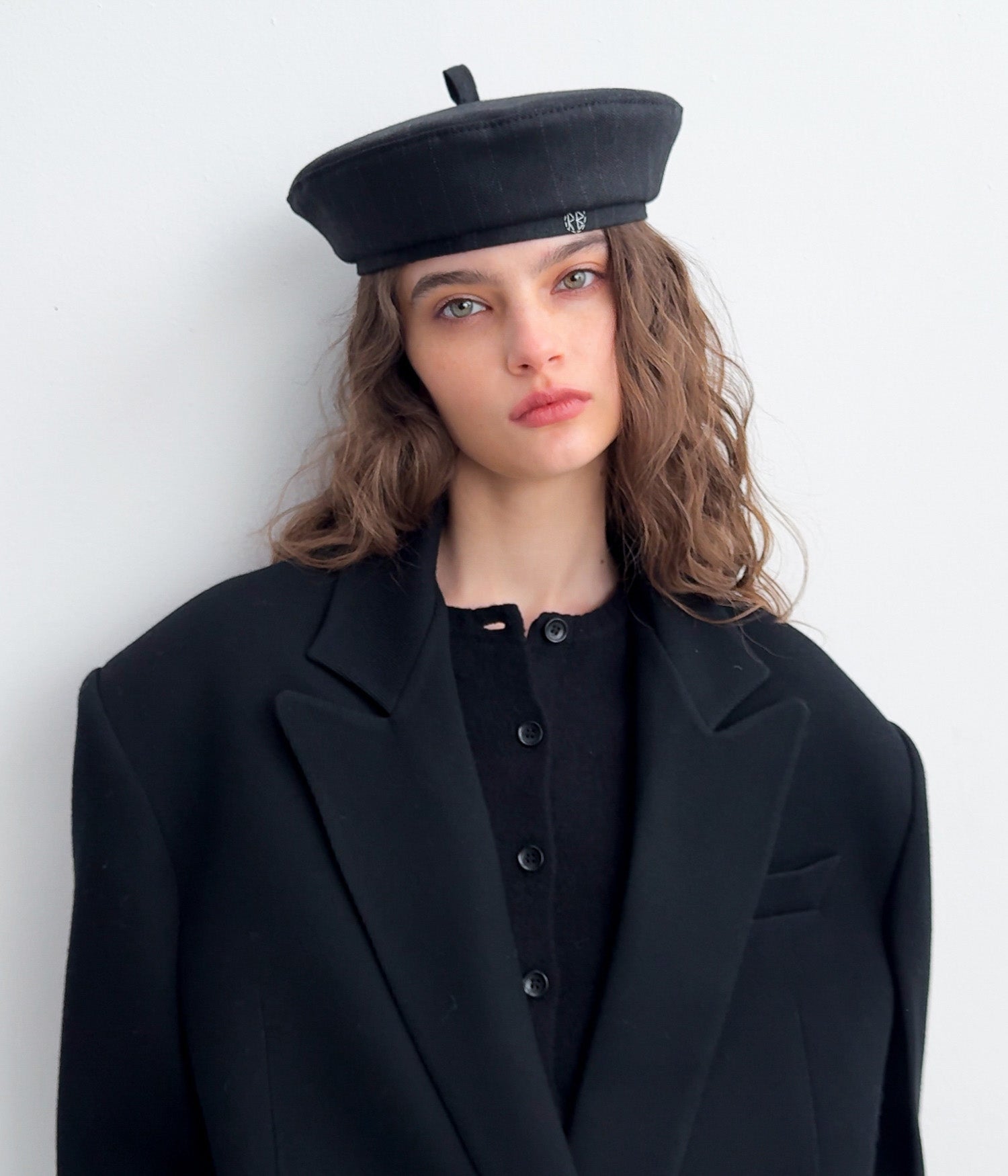 Stripe-Pattern Beret