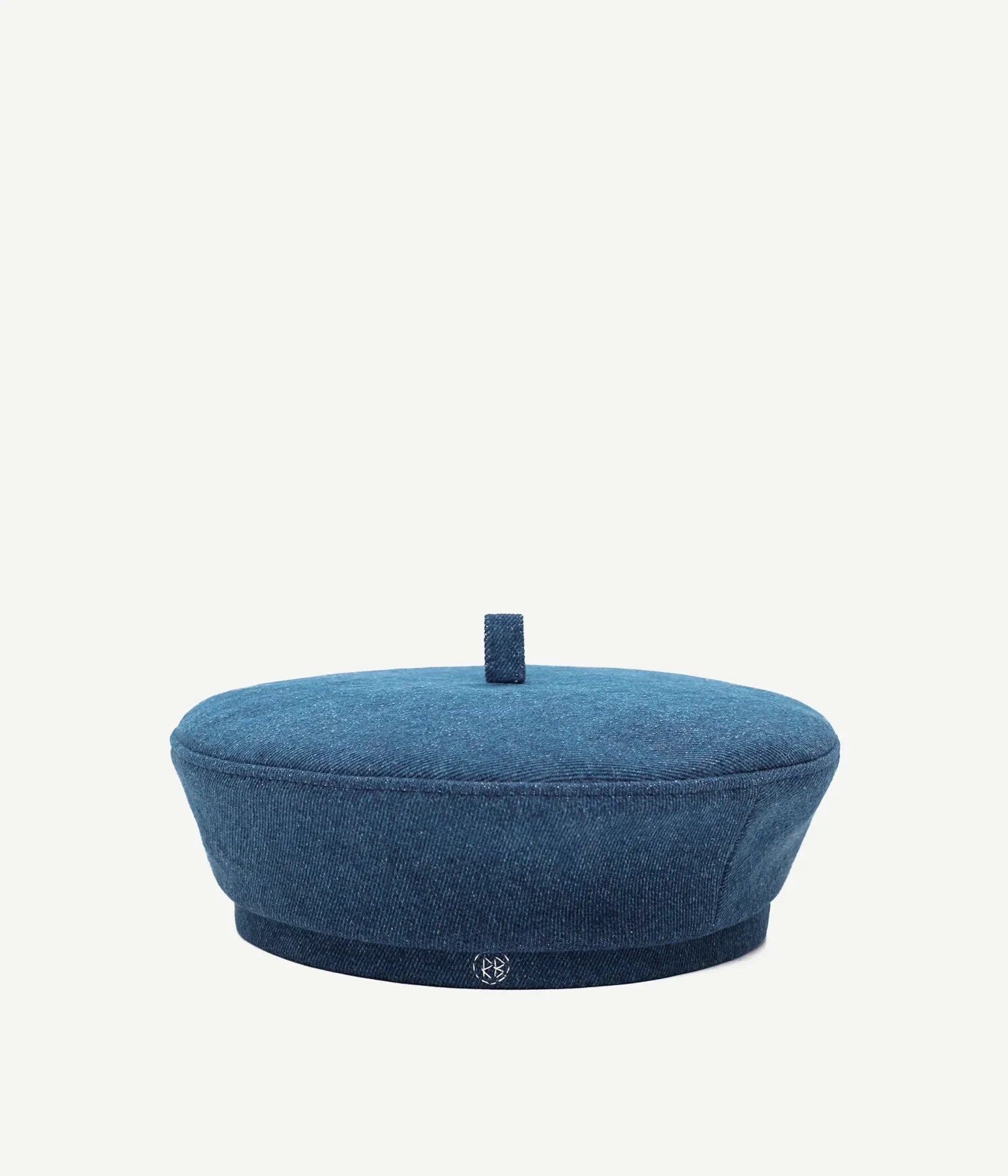 Beret / Sailor Hat, Logo-embroidered Denim Beret