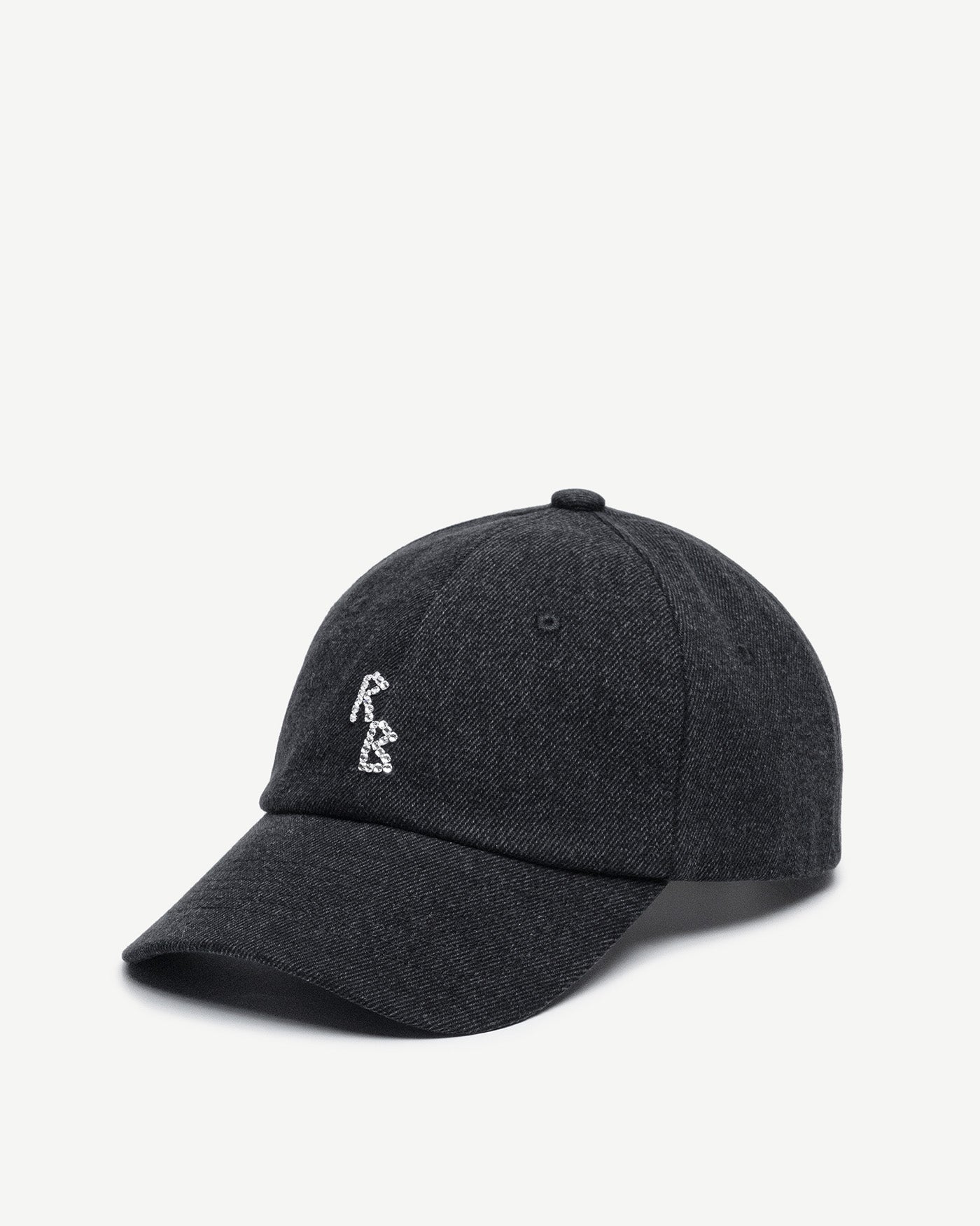 Crystal-embroidered Denim Baseball Cap