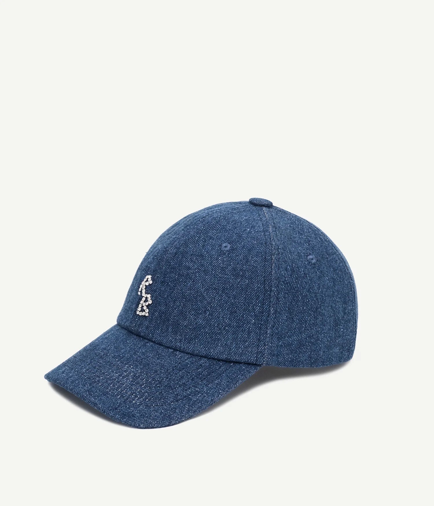 SS2025 drop 1, Crystal-embroidered Denim Baseball Cap