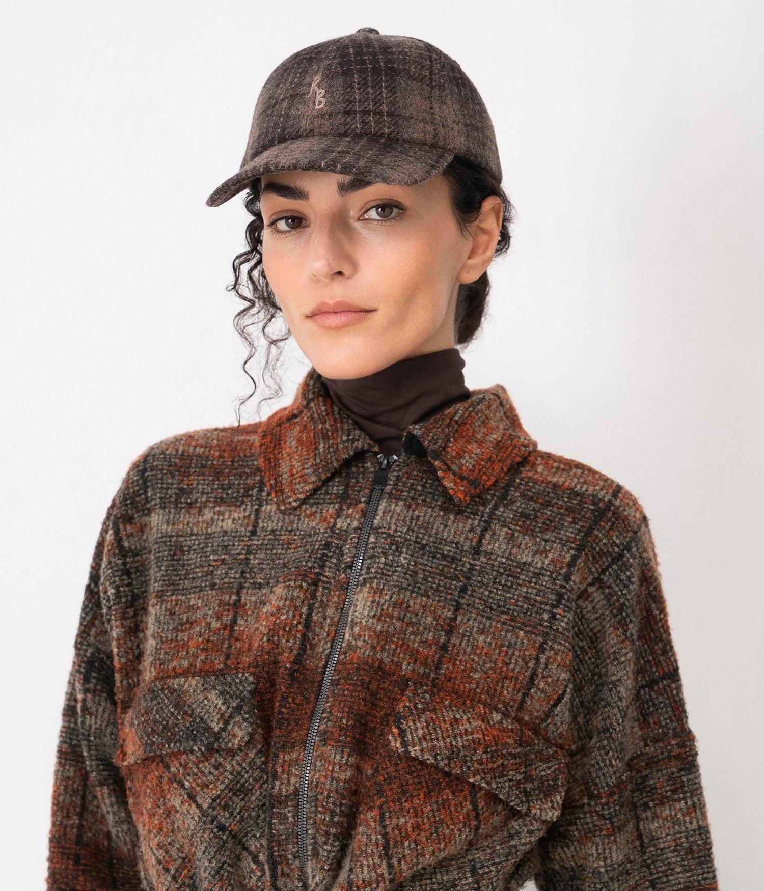 Photo, , Check Print Baseball Cap