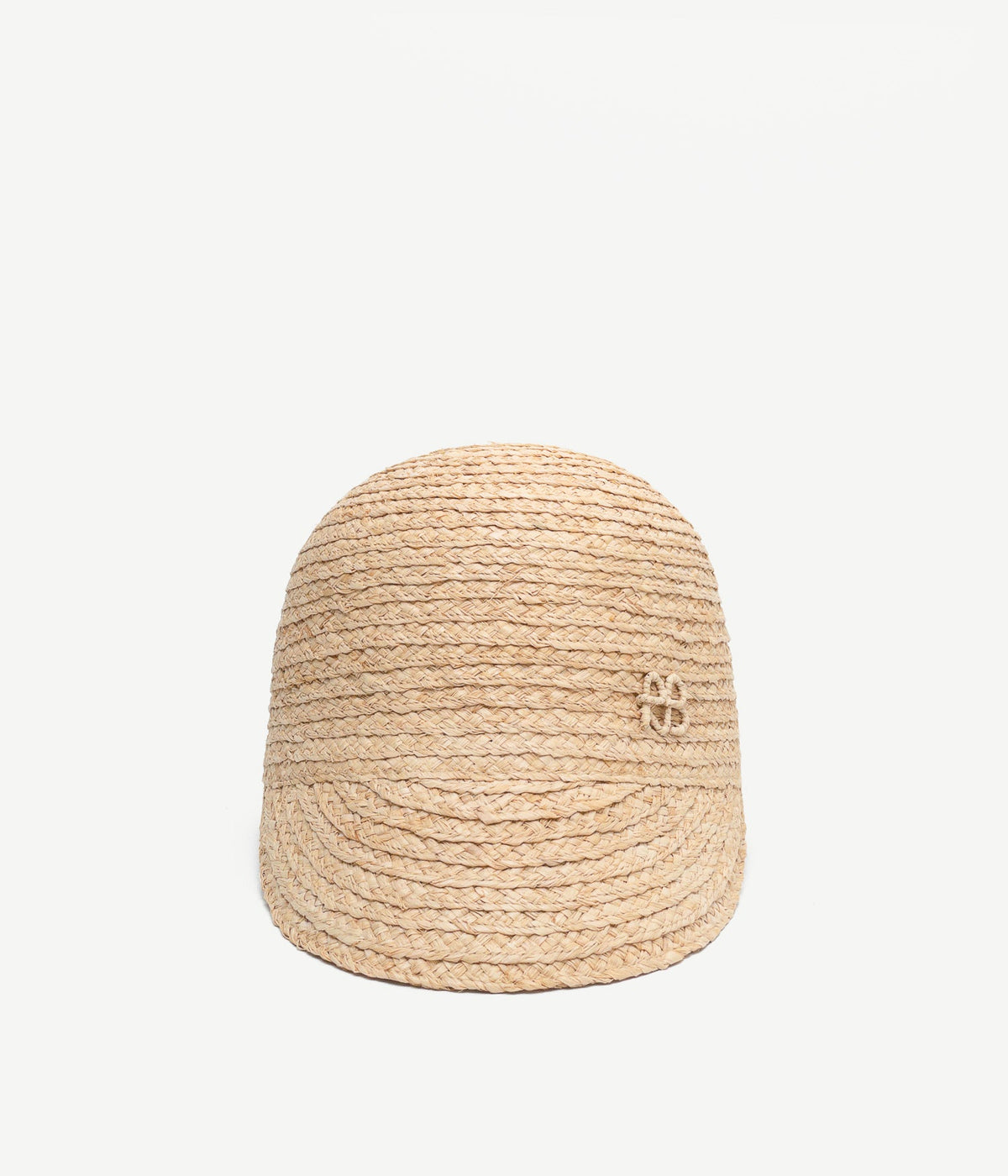44_40, Logo Embellished Straw Cloche Hat