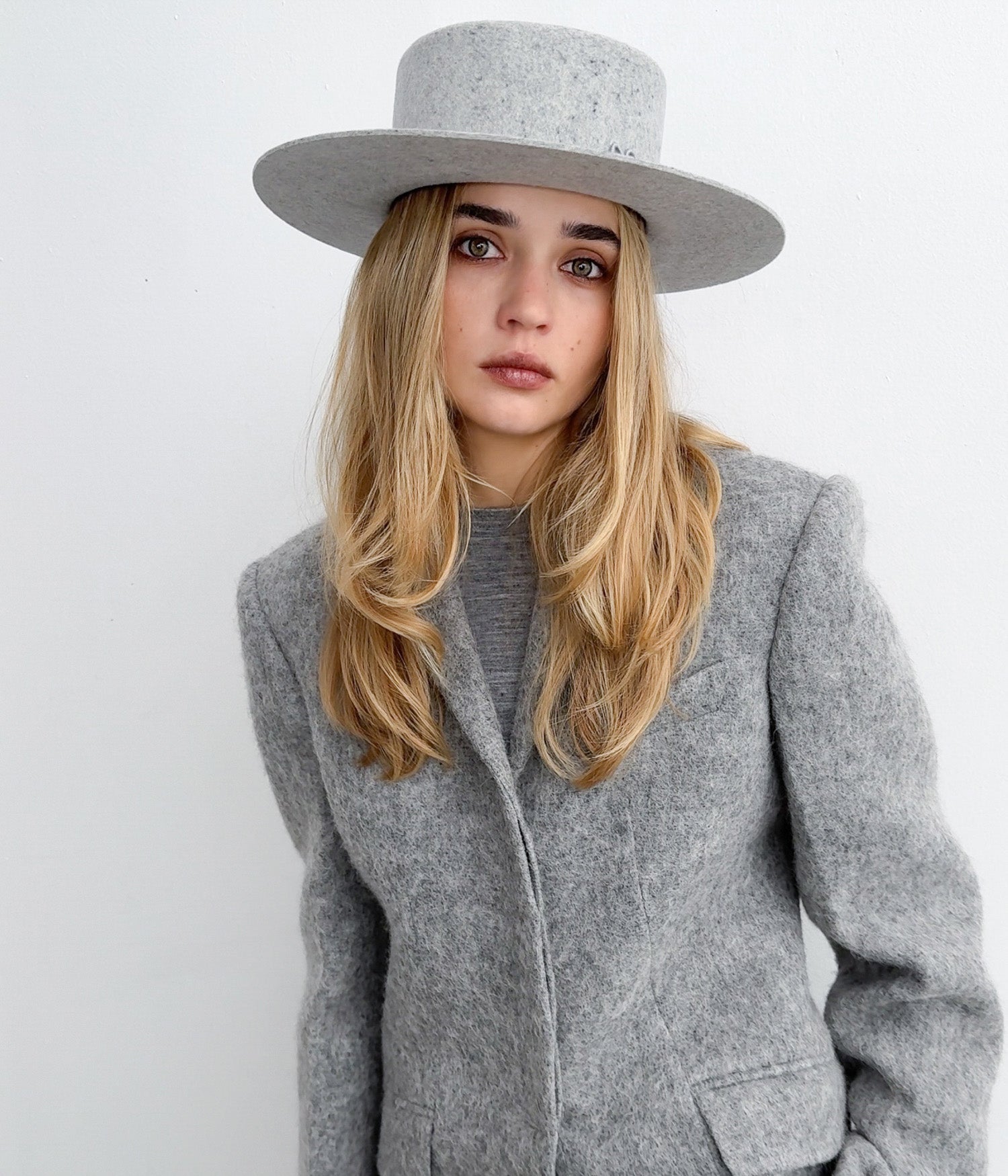 Wool Felt Canotier Hat