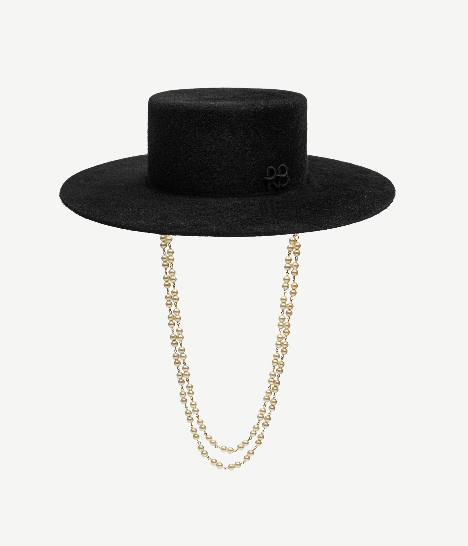 Double Chain Strap Canotier Hat