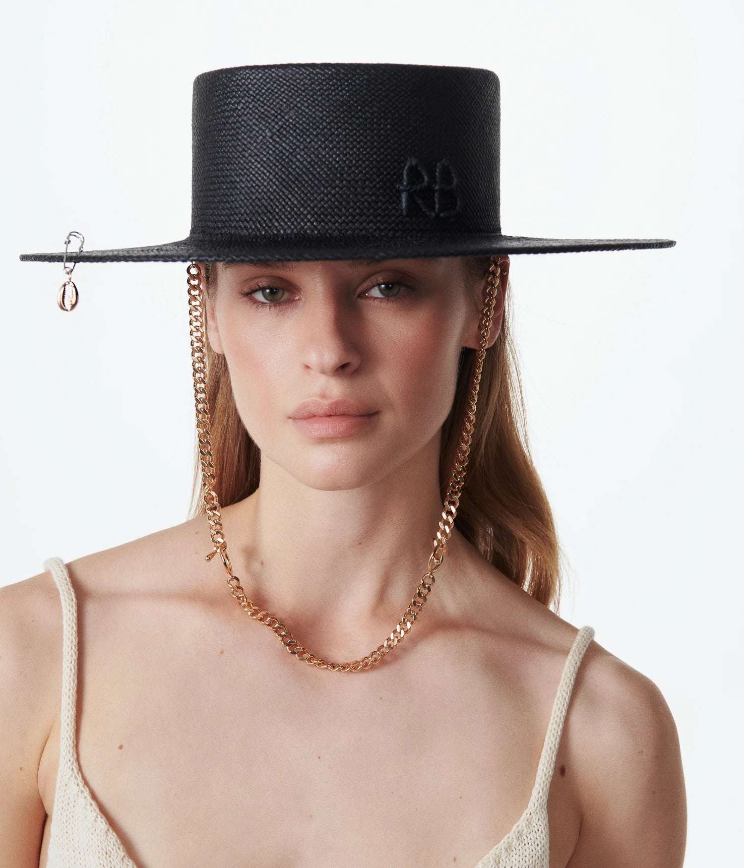 Pierced Canotier Hat