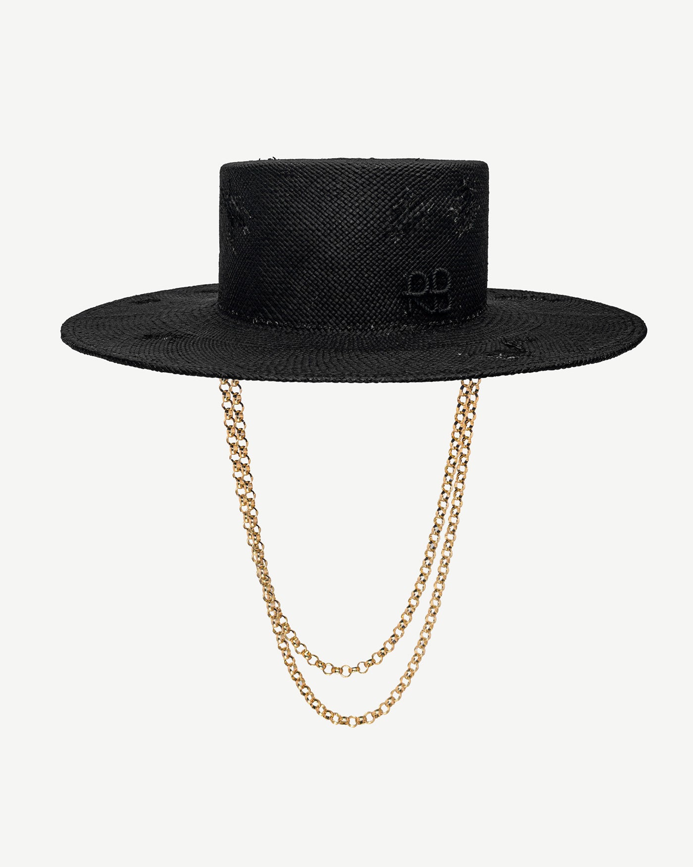 Photo, Canotier Hat, Double Chain Strap Canotier Hat