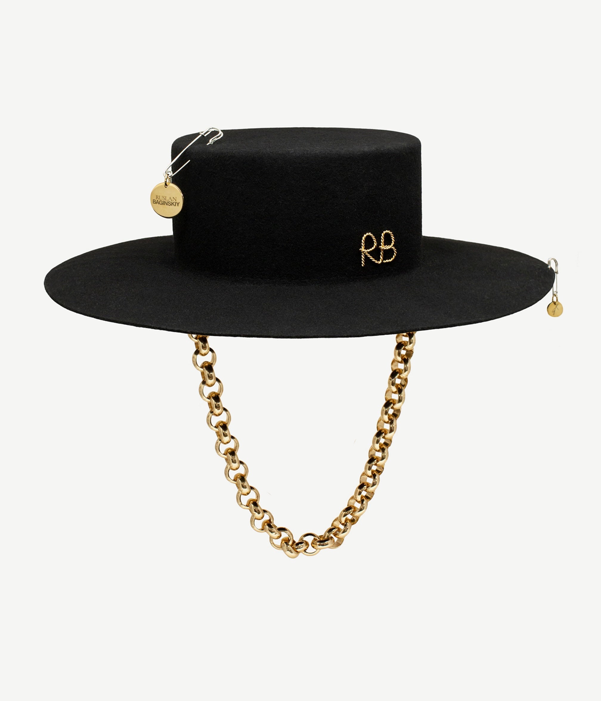 Photo, Canotier Hat, Chain Strap Canotier Hat